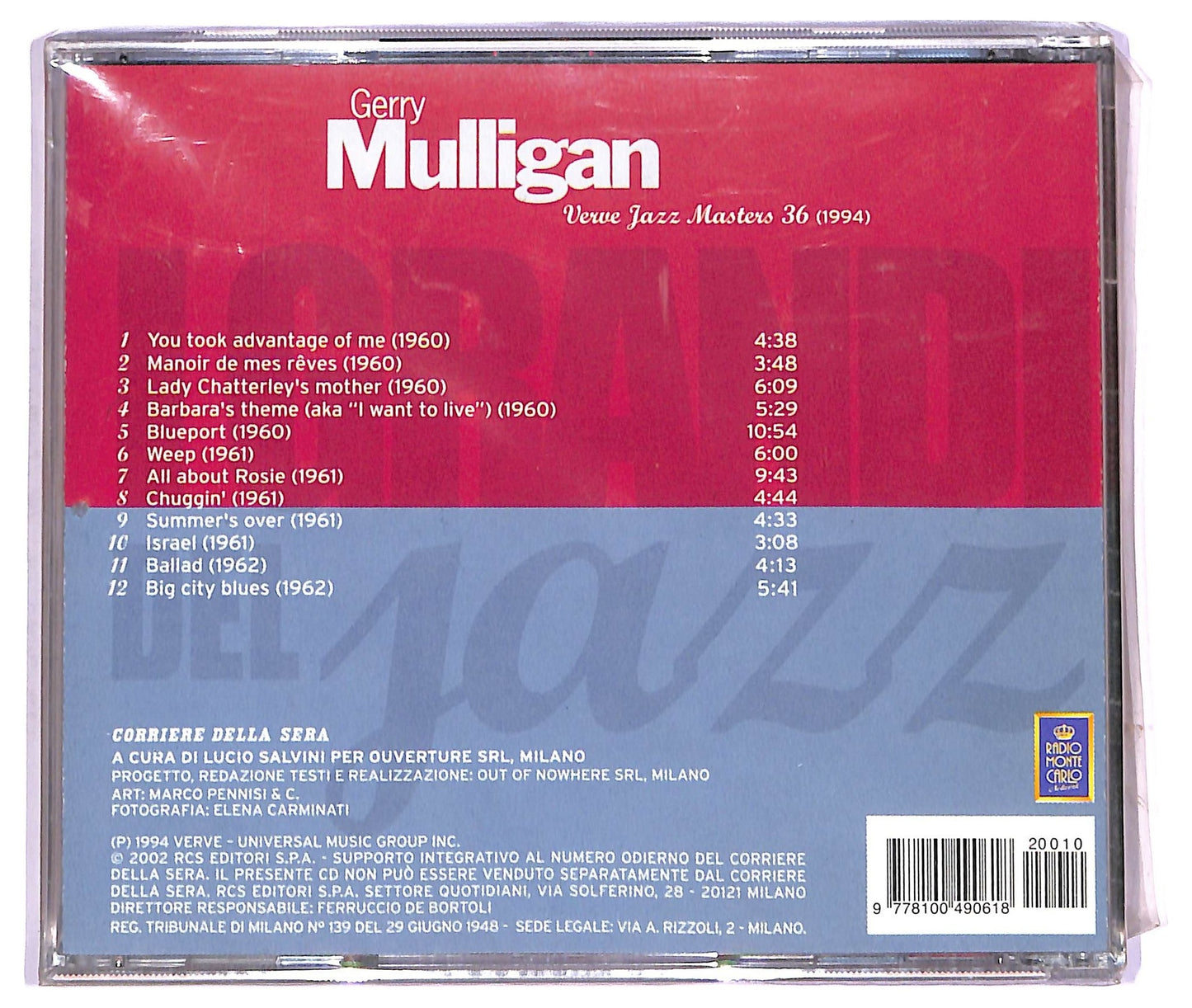 EBOND Gerry Mulligan - Verve Jazz Masters 36 COMPILATION EDITORIALE JEWEL CASE CD CD066302