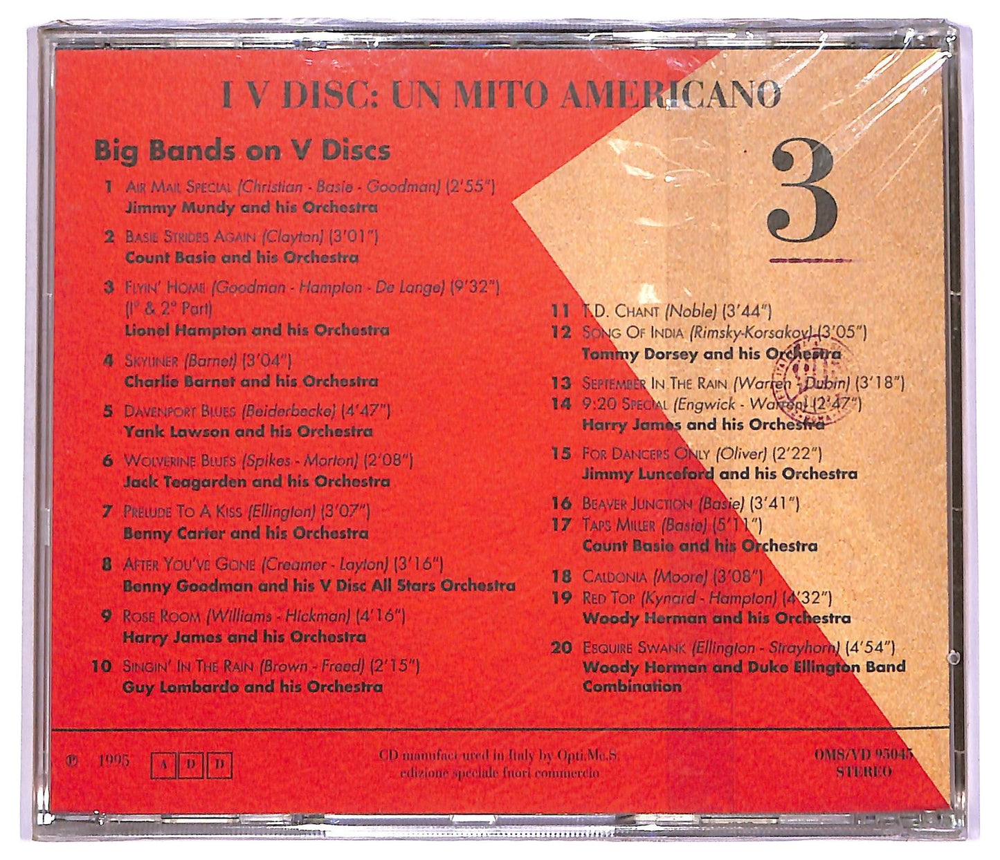 EBOND Various - I V Disc Un Mito Americano -Big Bands On V Disc Vol .3 COMPILATION EDITORIALE JEWEL CASE CD CD066307