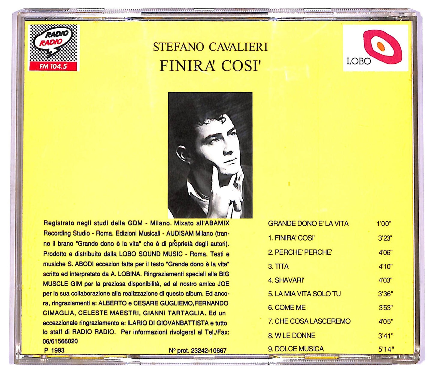 EBOND Stefano Cavalieri - Finira cosi CD CD066308