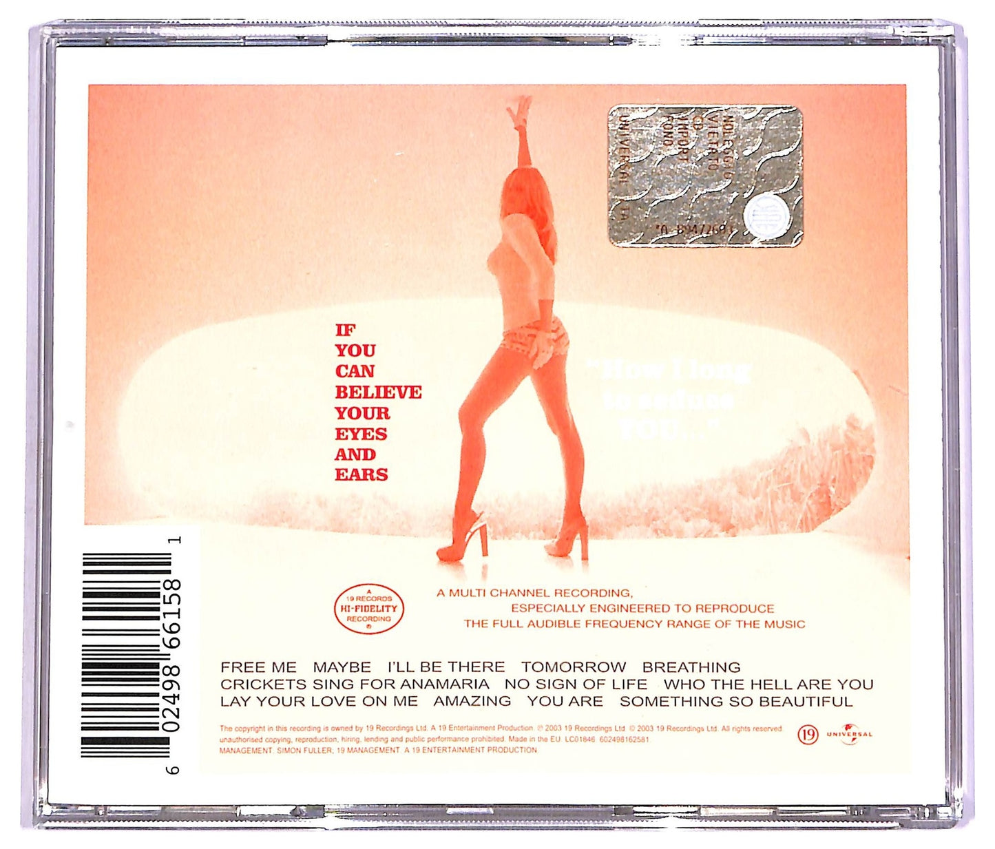 EBOND Emma - Free Me ALBUM JEWEL CASE CD CD066321