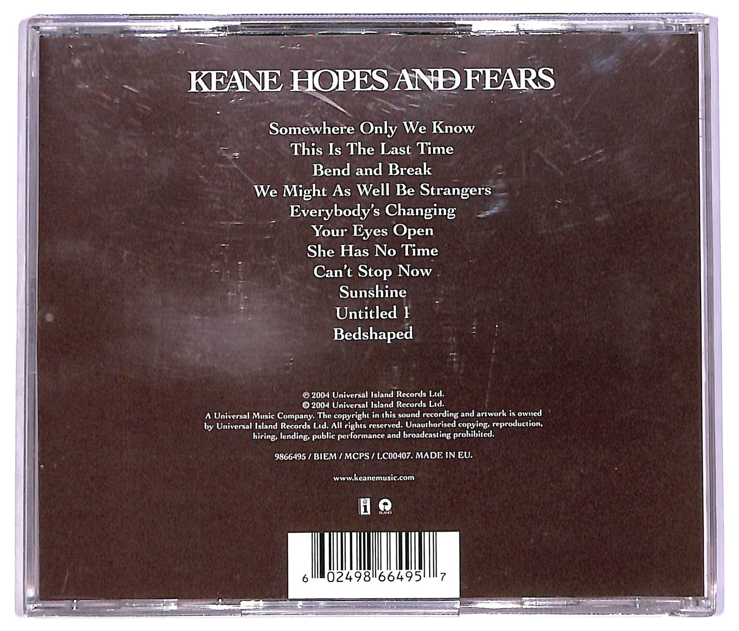 EBOND Keane - Hopes And Fears CD CD066334