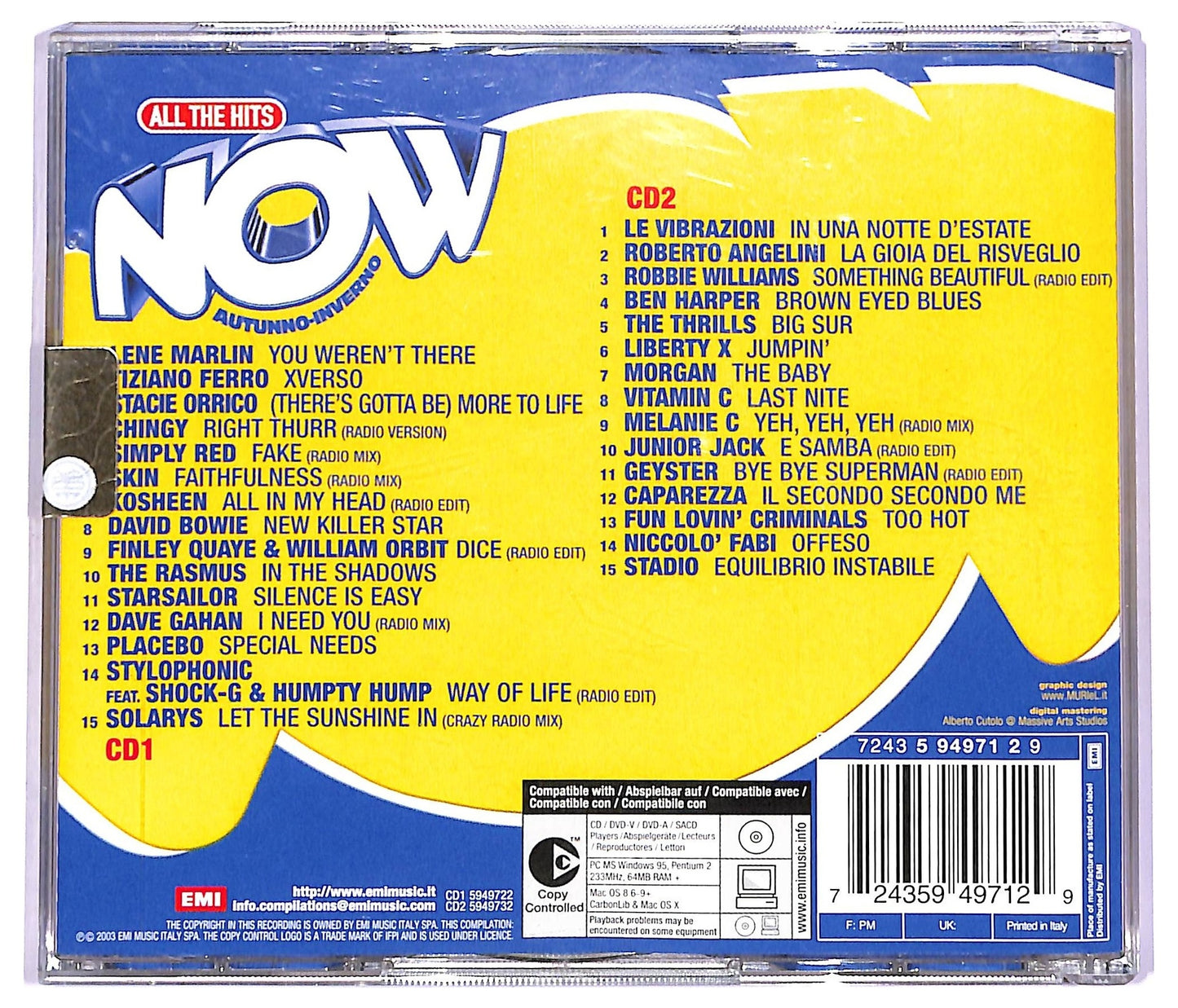 EBOND Various - All The Hits Now Autunno-Inverno COMPILATION JEWEL CASE CD CD066438