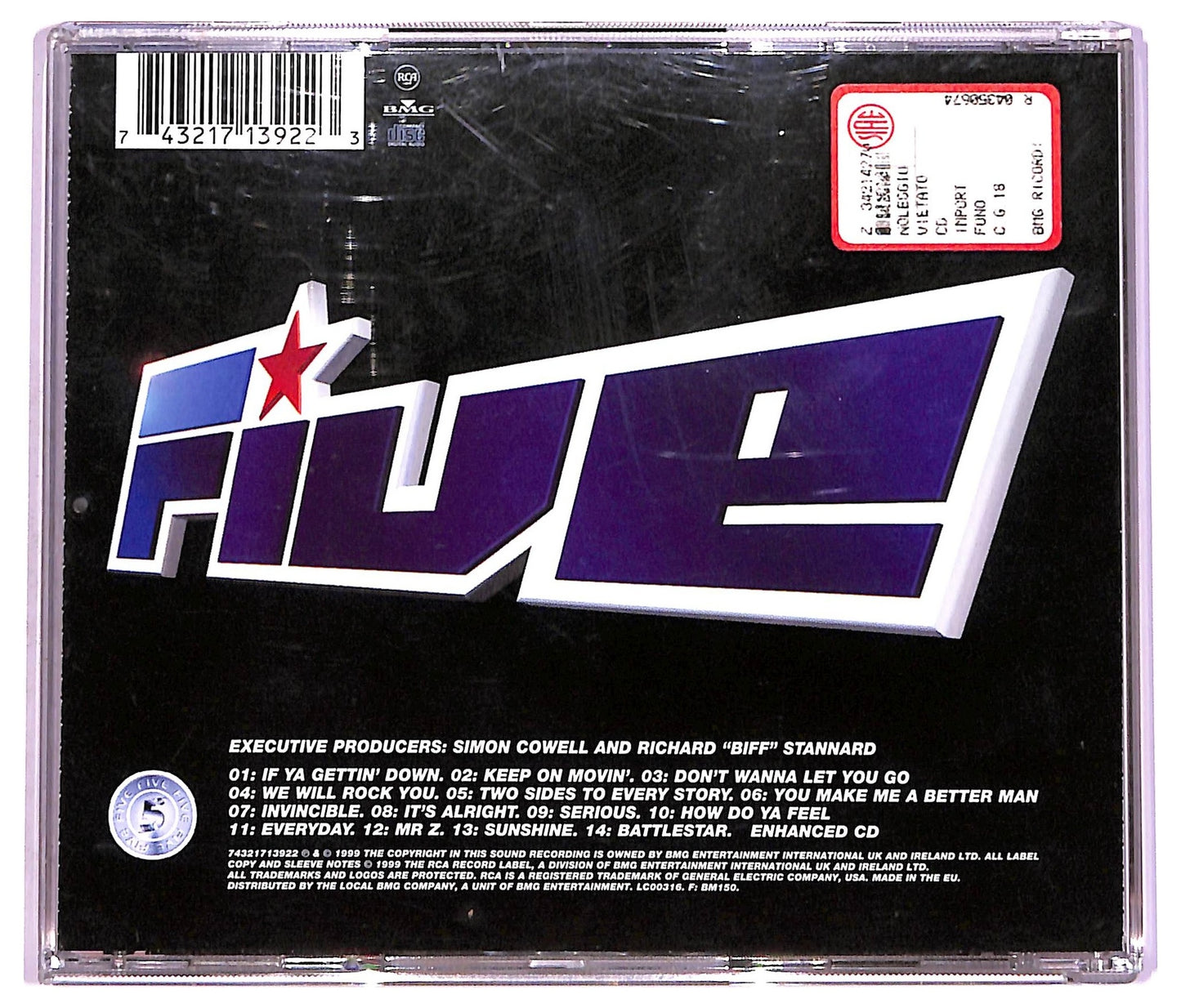 EBOND Five - Invincible ALBUM JEWEL CASE CD CD066461