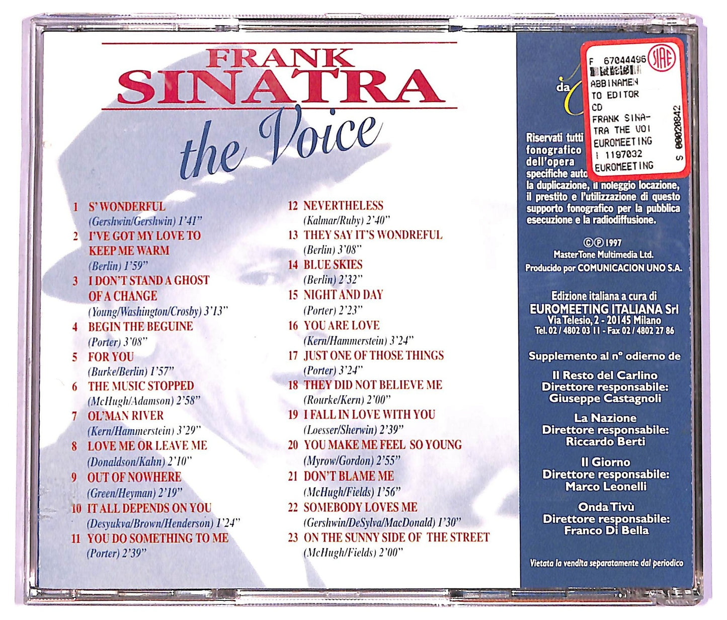 EBOND Frank Sinatra - The Voice COMPILATION EDITORIALE JEWEL CASE CD CD066505