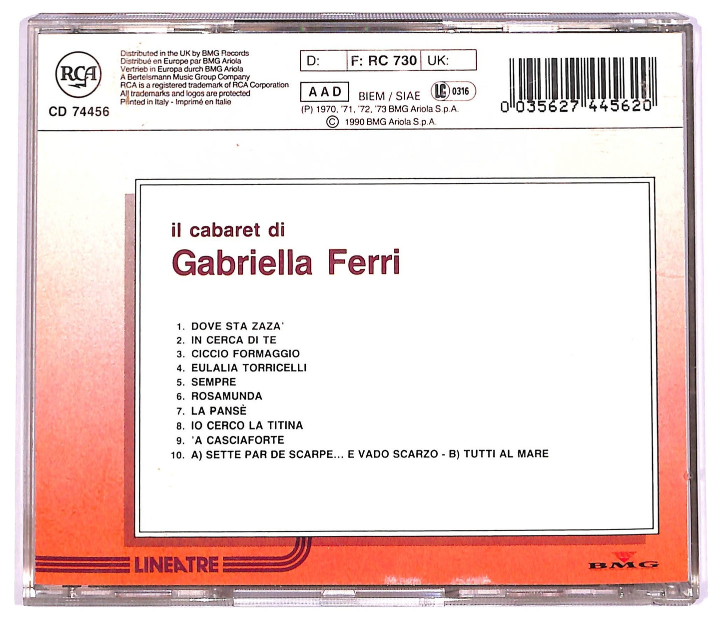 EBOND Gabriella Ferri - Il Cabaret Di Gabriella Ferri COMPILATION JEWEL CASE CD CD066556