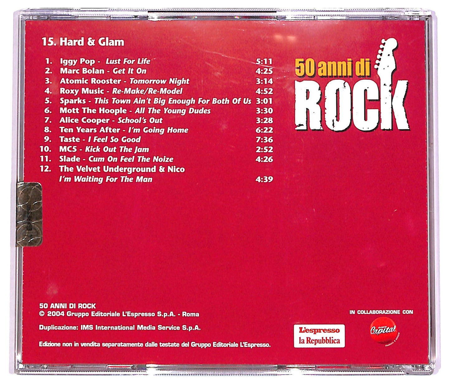 EBOND Various - Hard e Glam -50 Anni Di Rock vol.15 COMPILATION EDITORIALE JEWEL CASE CD CD066611