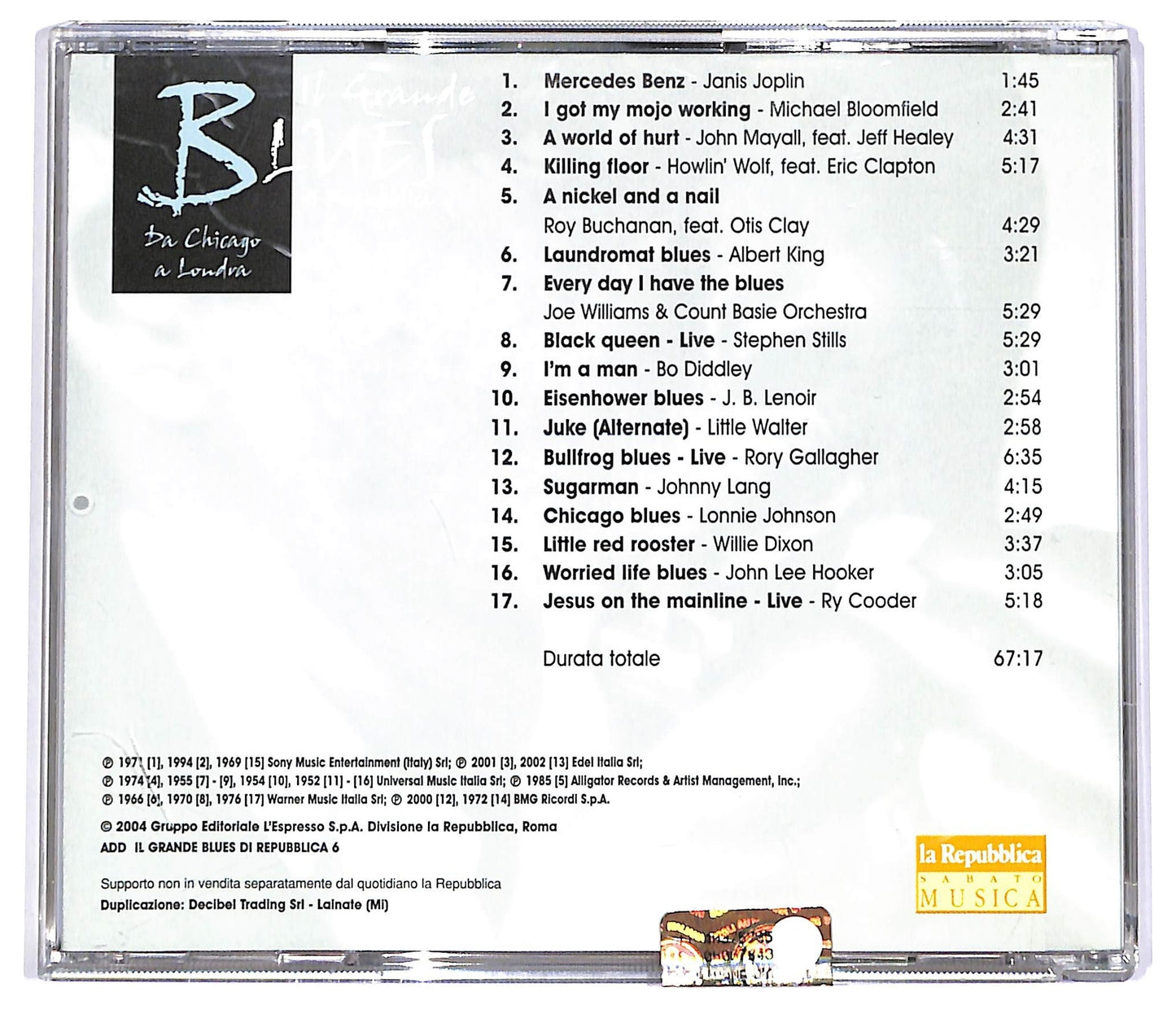 EBOND Various - Da Chicago A Londra Vol.6 COMPILATION EDITORIALE JEWEL CASE CD CD066619