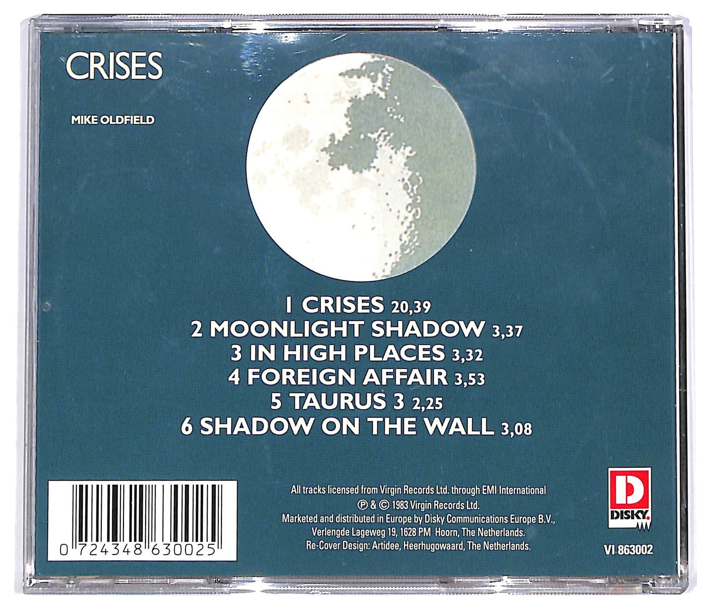 EBOND Mike Oldfield - Crises ALBUM JEWEL CASE CD CD066630