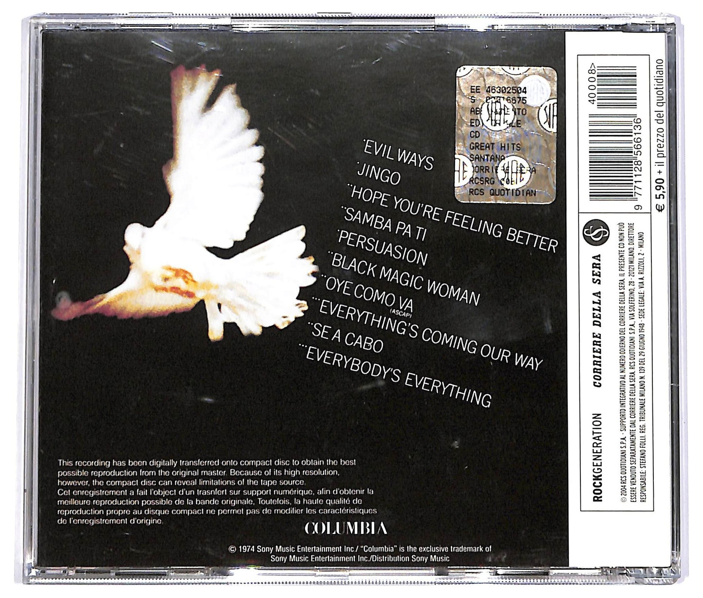 EBOND Santana - Santana's Greatest Hits COMPILATION EDITORIALE JEWEL CASE CD CD066645
