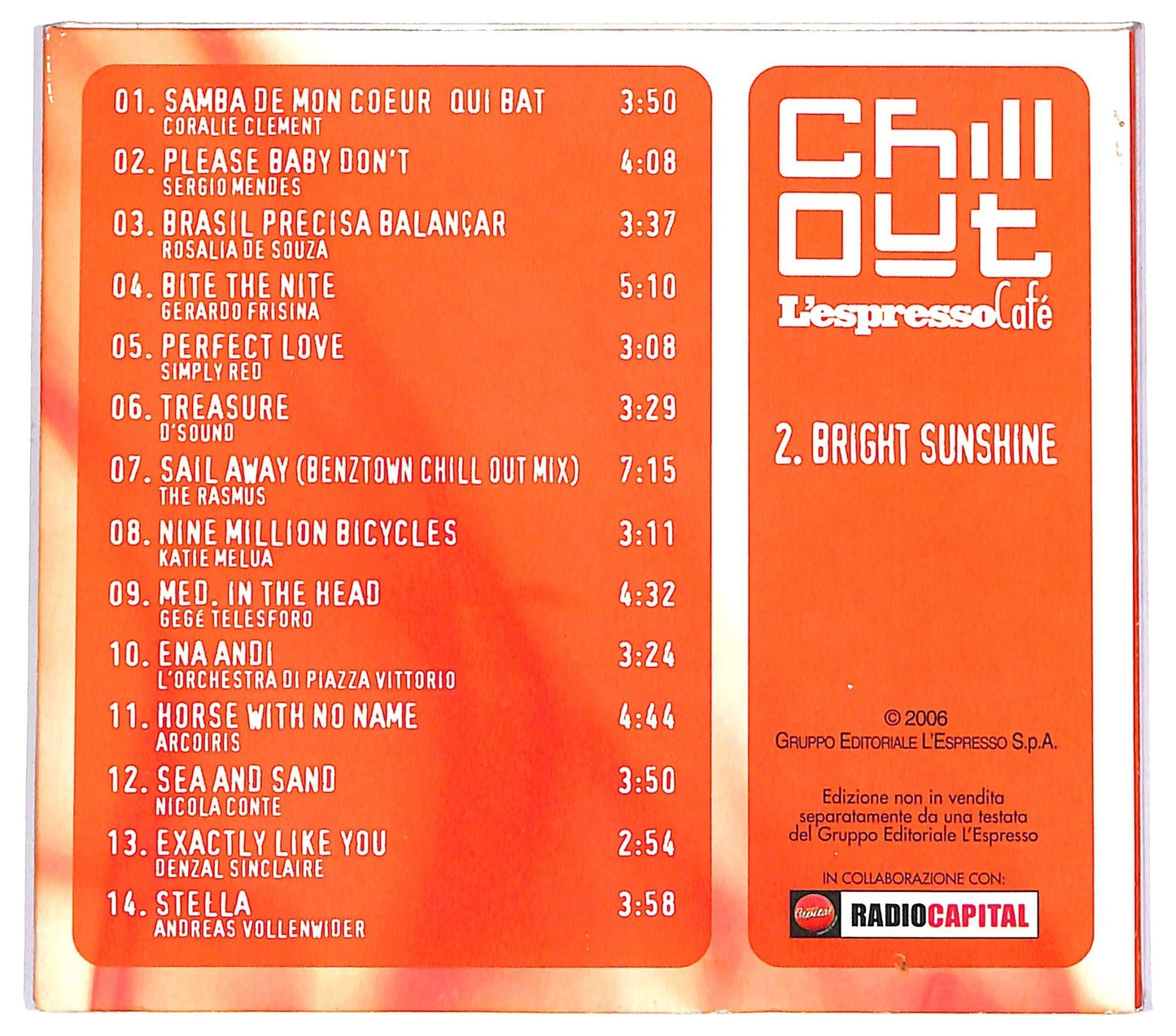 EBOND Various - Chill Out - L,Espresso Cafe - Bright Sunshine COMPILATION EDITORIALE DIGIPACK CD CD066659