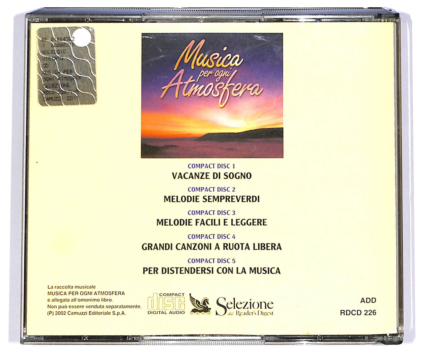 EBOND Various - Musica Per Ogni Atmosfera COMPILATION EDITORIALE BOX CD CD066701