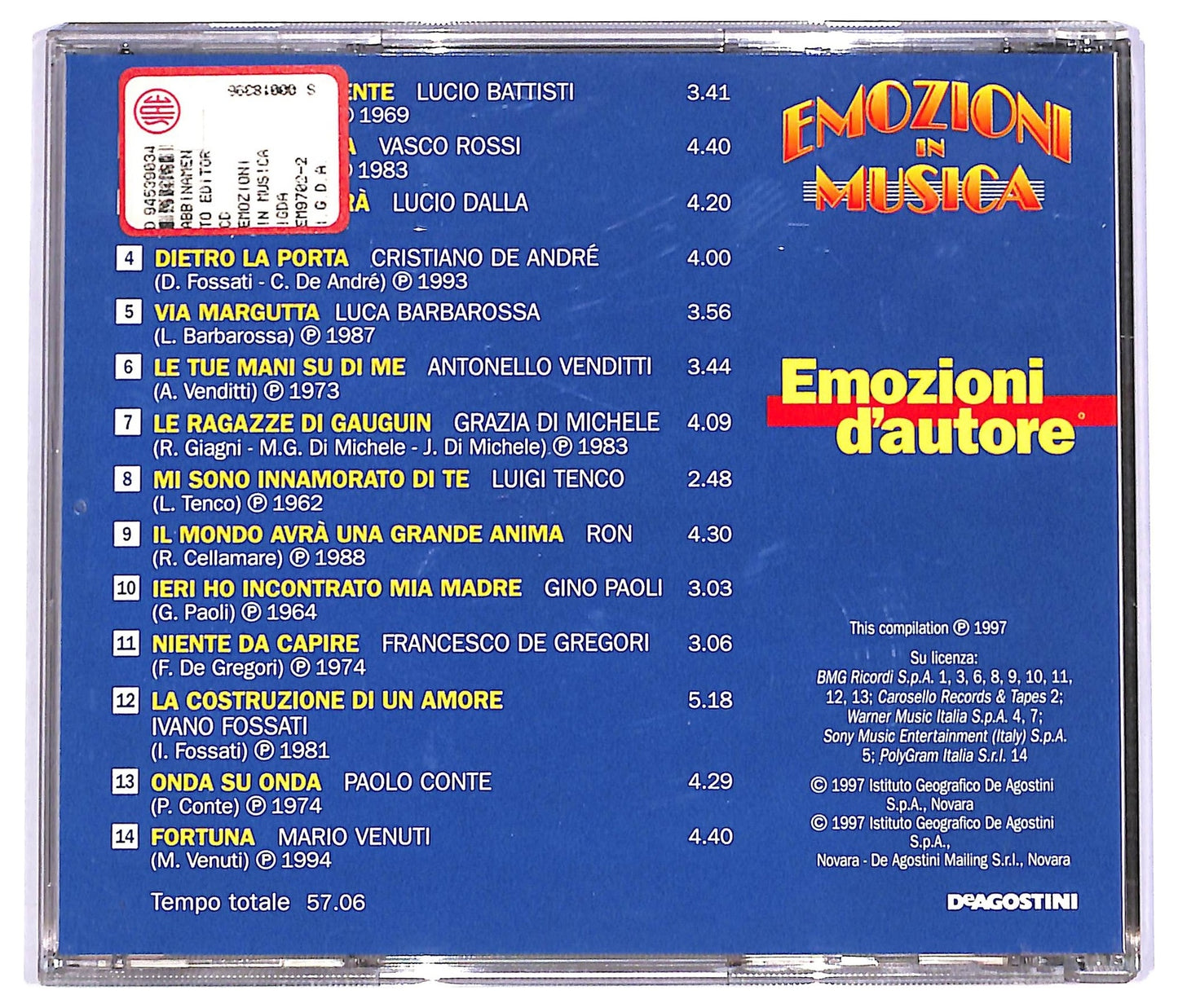 EBOND Various - Emozioni D'Autore EDITORIALE CD CD066722