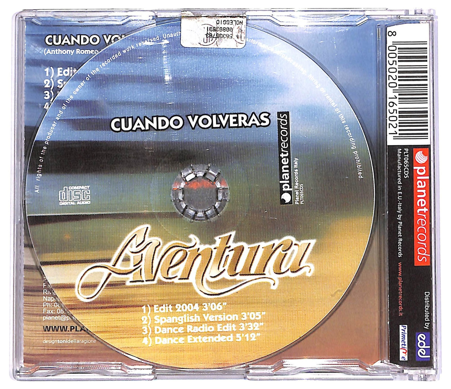 EBOND Aventura - Cuando Volveras CD CD066822