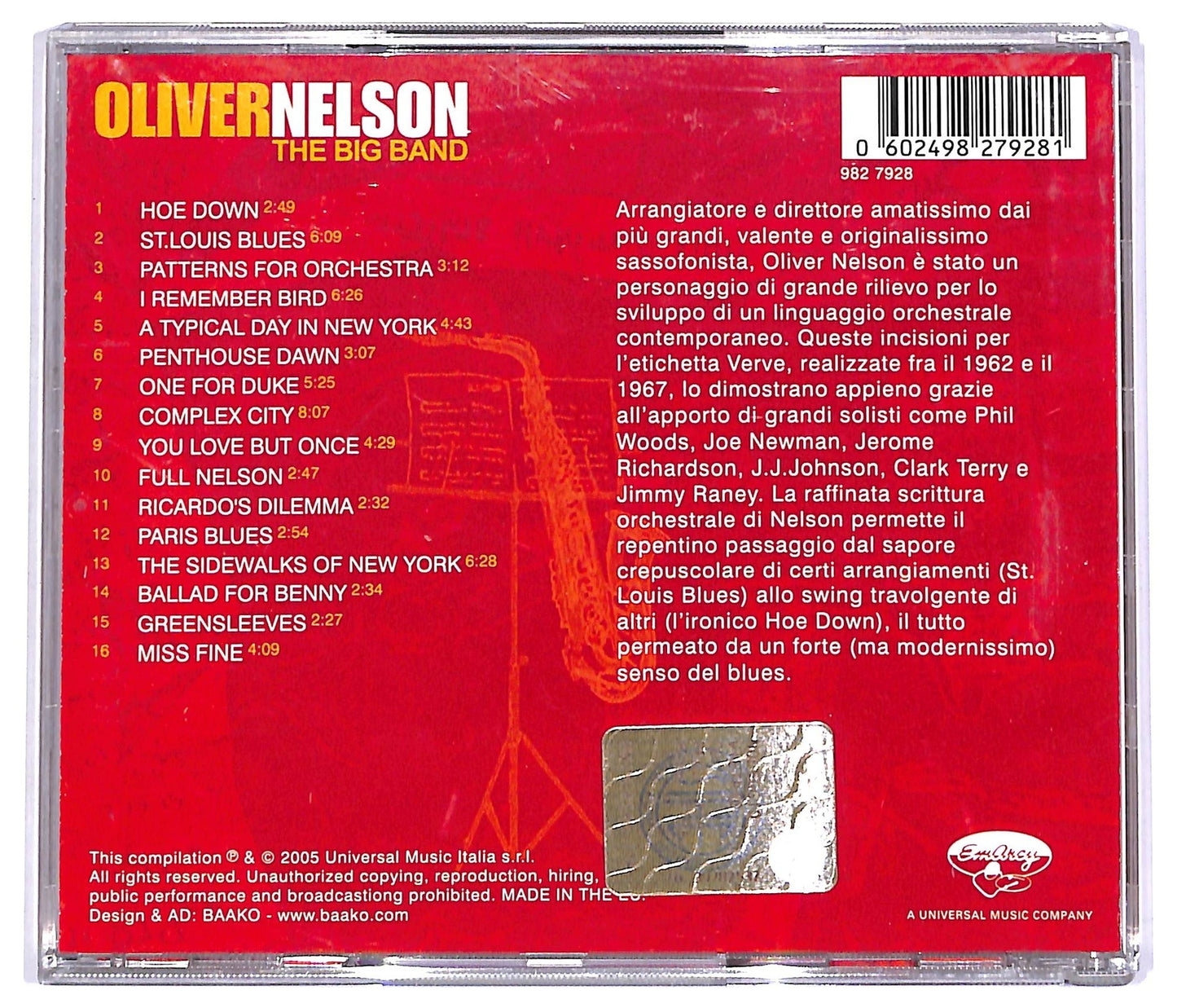 EBOND Oliver Nelson - The Big Band CD CD066935