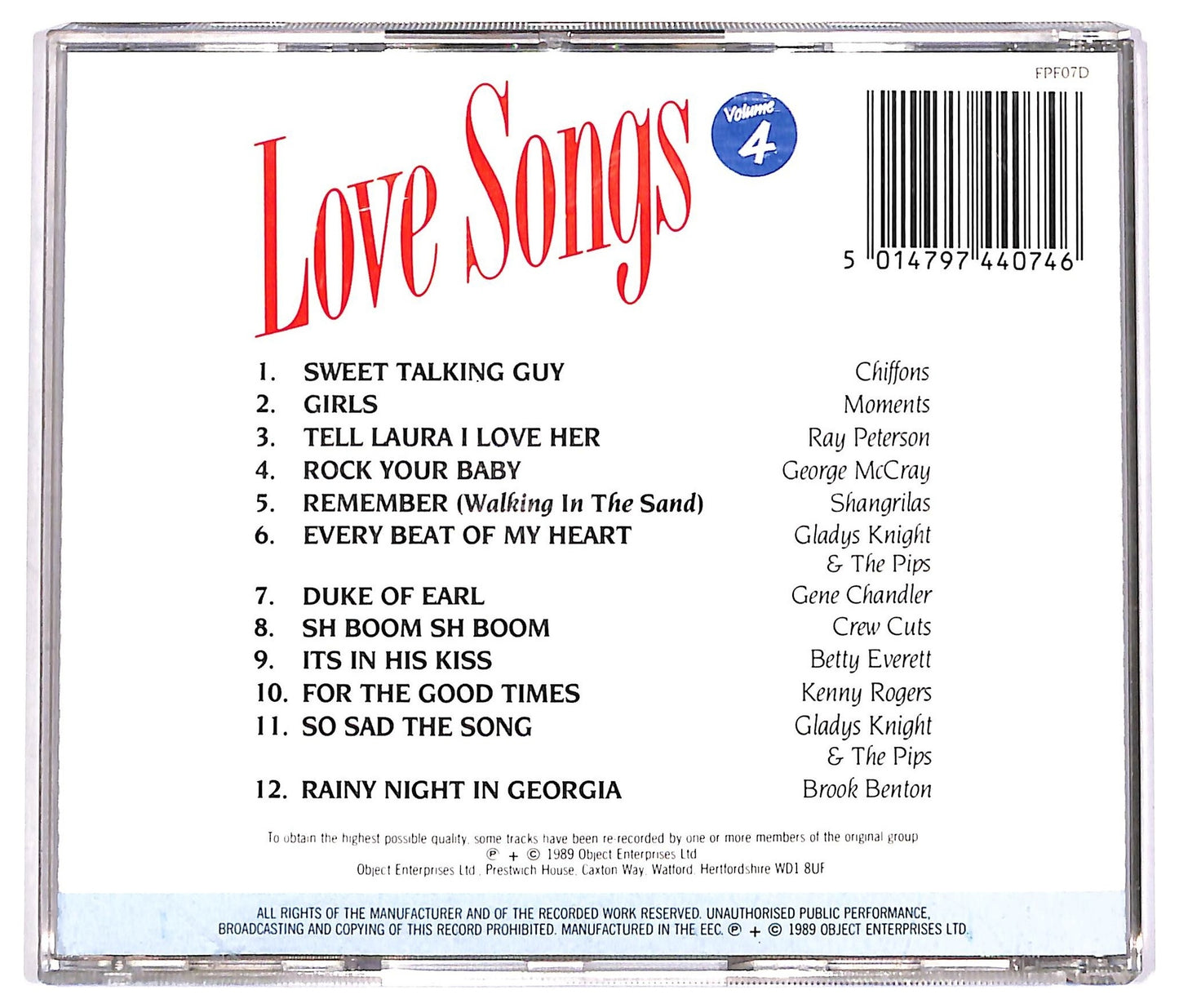EBOND Various - Love Songs volume 4 CD CD067022