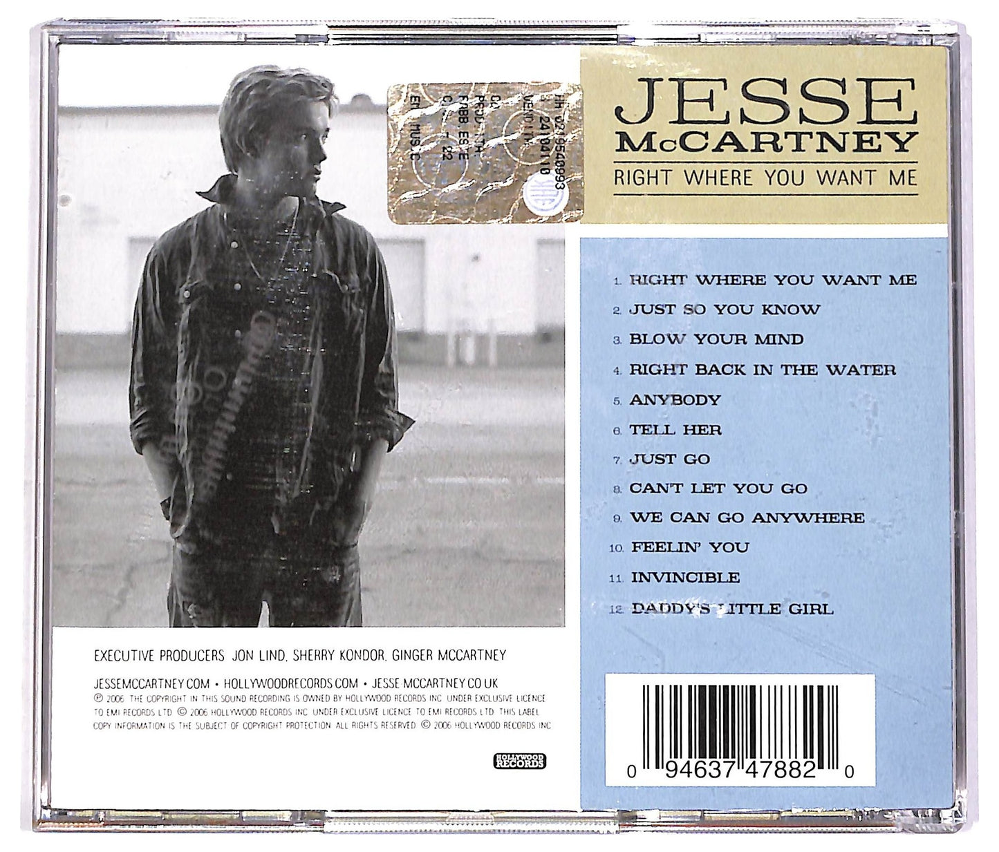 EBOND Jesse McCartney - Right Where You Want Me CD CD067029