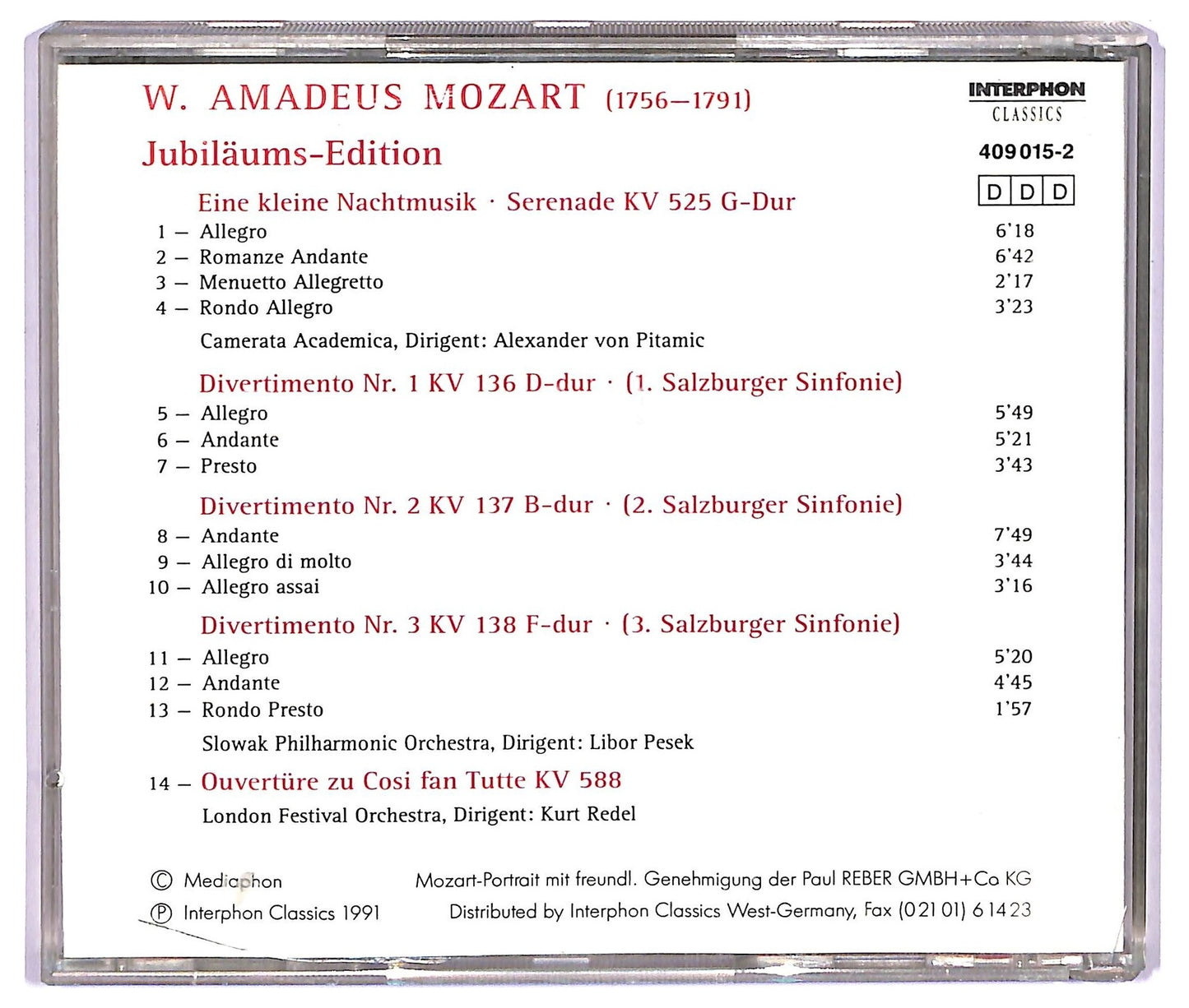 EBOND Mozart - Eine Kleine Nachtmusik CD CD067105