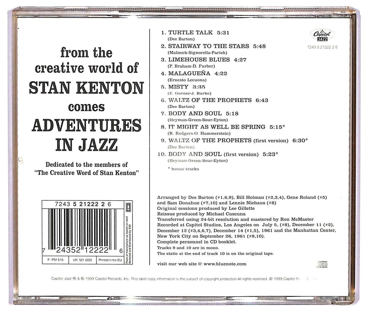 EBOND Stan Kenton - Adventures In Jazz ALBUM JEWEL CASE CD CD067134