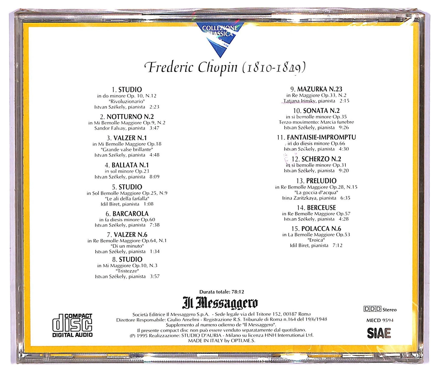 EBOND Various - Chopin COMPILATION EDITORIALE JEWEL CASE CD CD067155