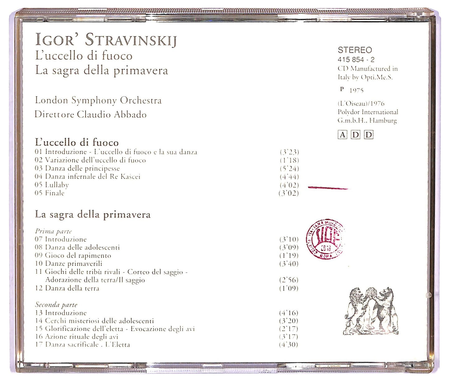 EBOND Igor's Stravinskij - l'uccello di fuoco - la sagra della primavera CD CD067212