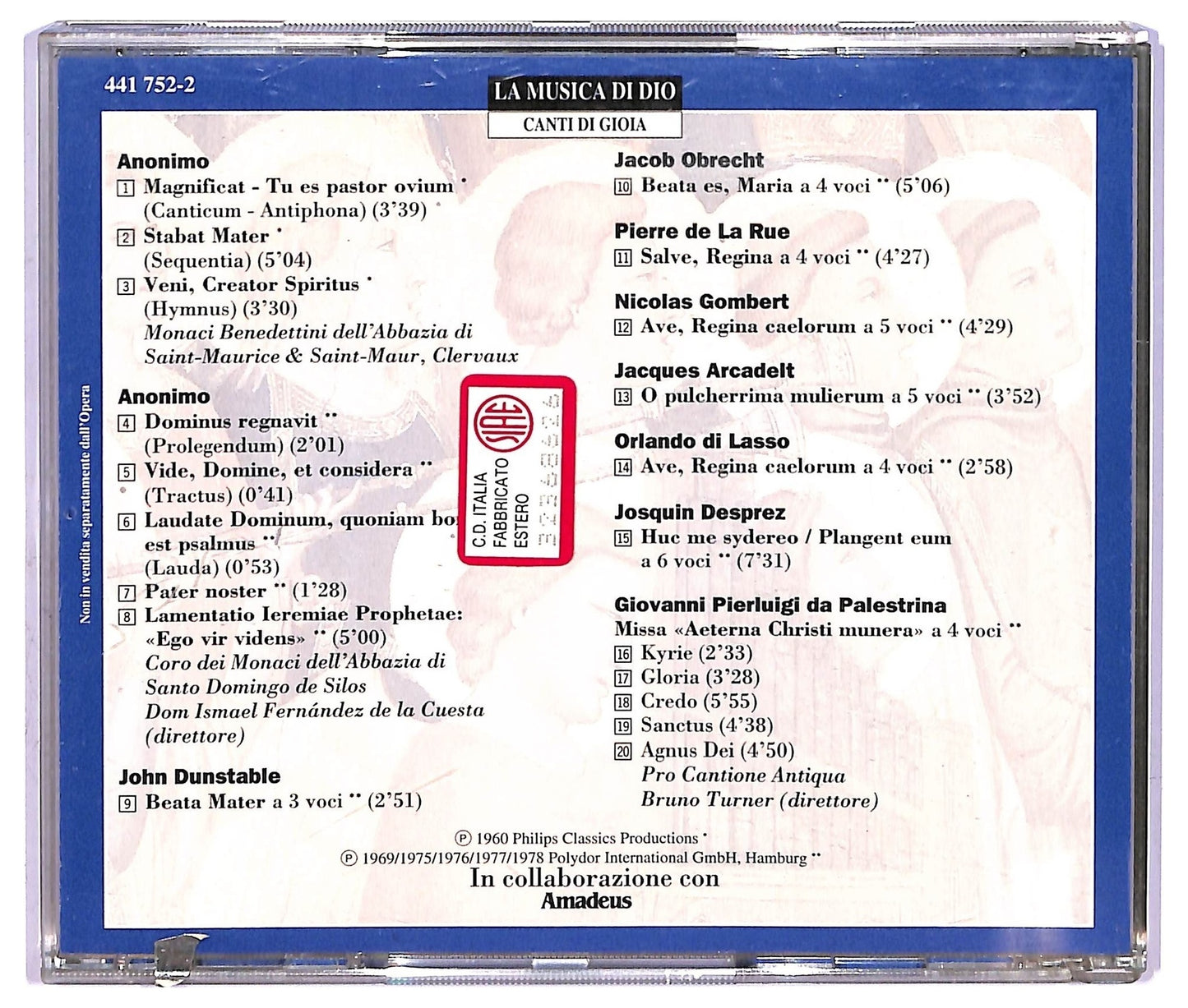 EBOND Various - Canti Di Gioia - La Musica Di Dio COMPILATION EDITORIALE JEWEL CASE CD CD067236
