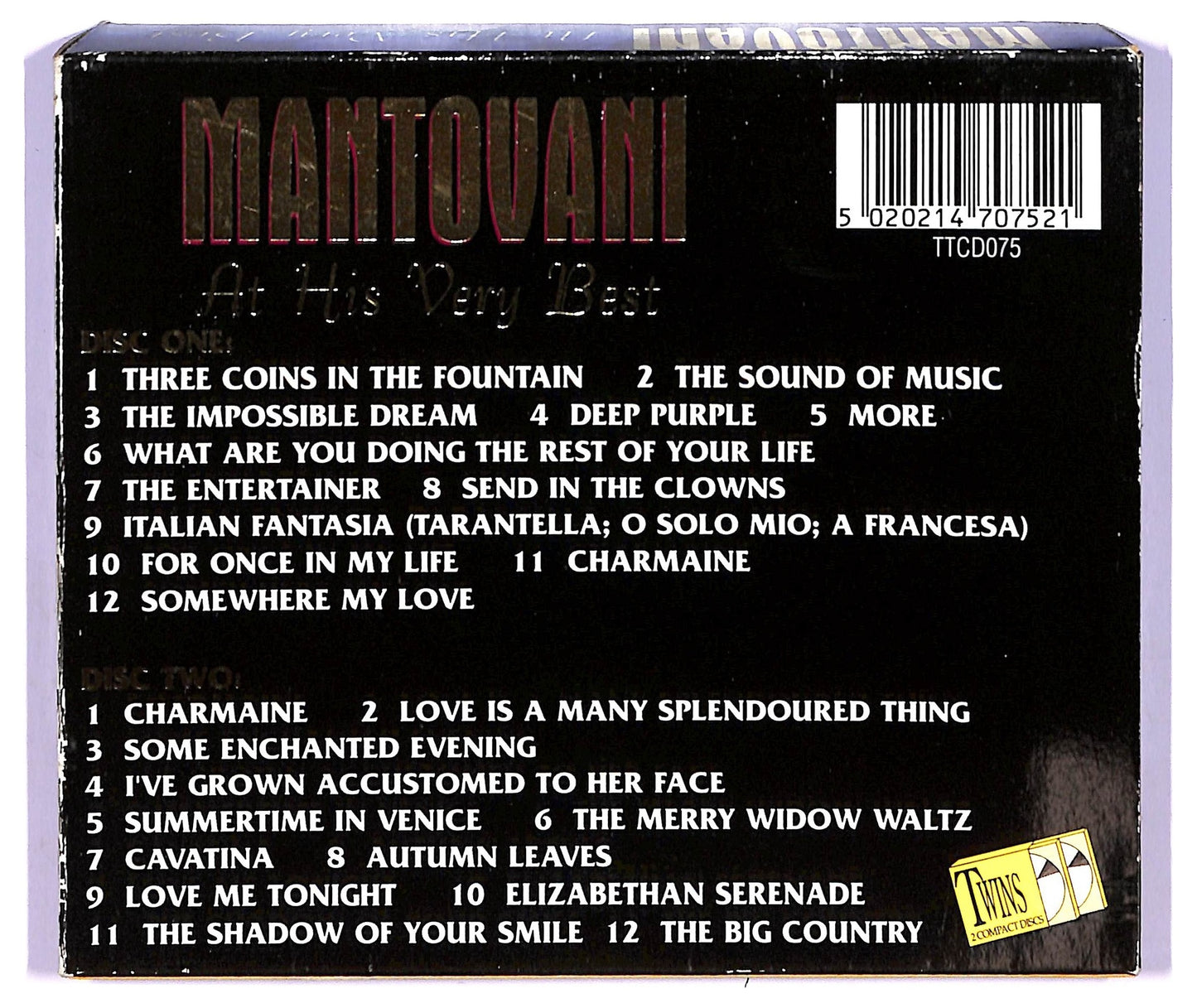 EBOND Mantovani - At His Very Best ( 2 cd) COMPILATION BOX CD067304