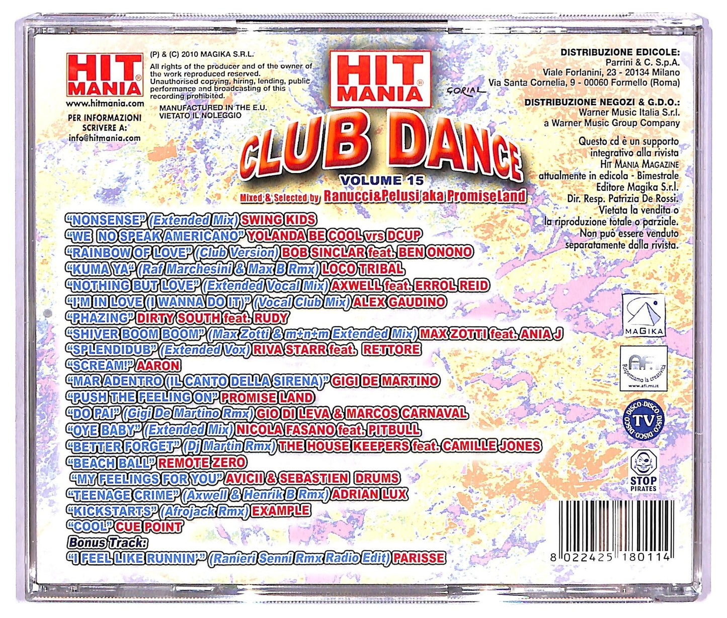 EBOND Various - Hit Mania Club Dance Vol.15 ALBUM EDITORIALE JEWEL CASE CD CD067312