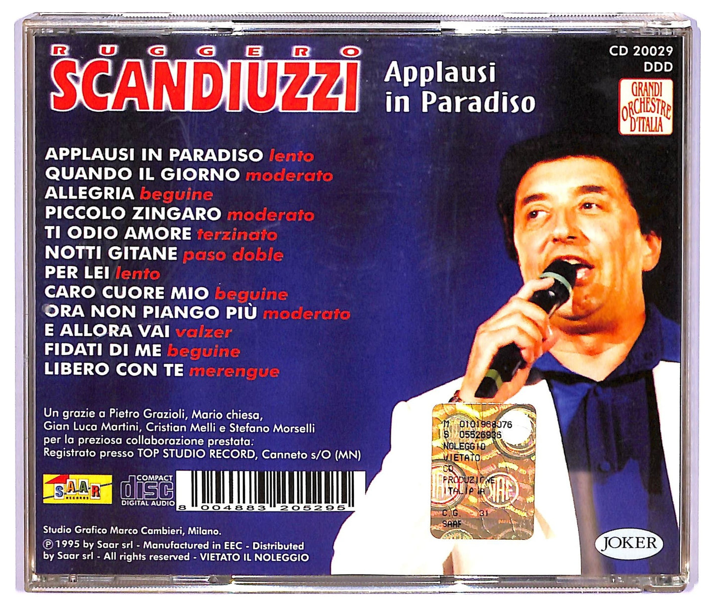 EBOND Ruggero Scandiuzzi - Applausi In Paradiso CD CD067322