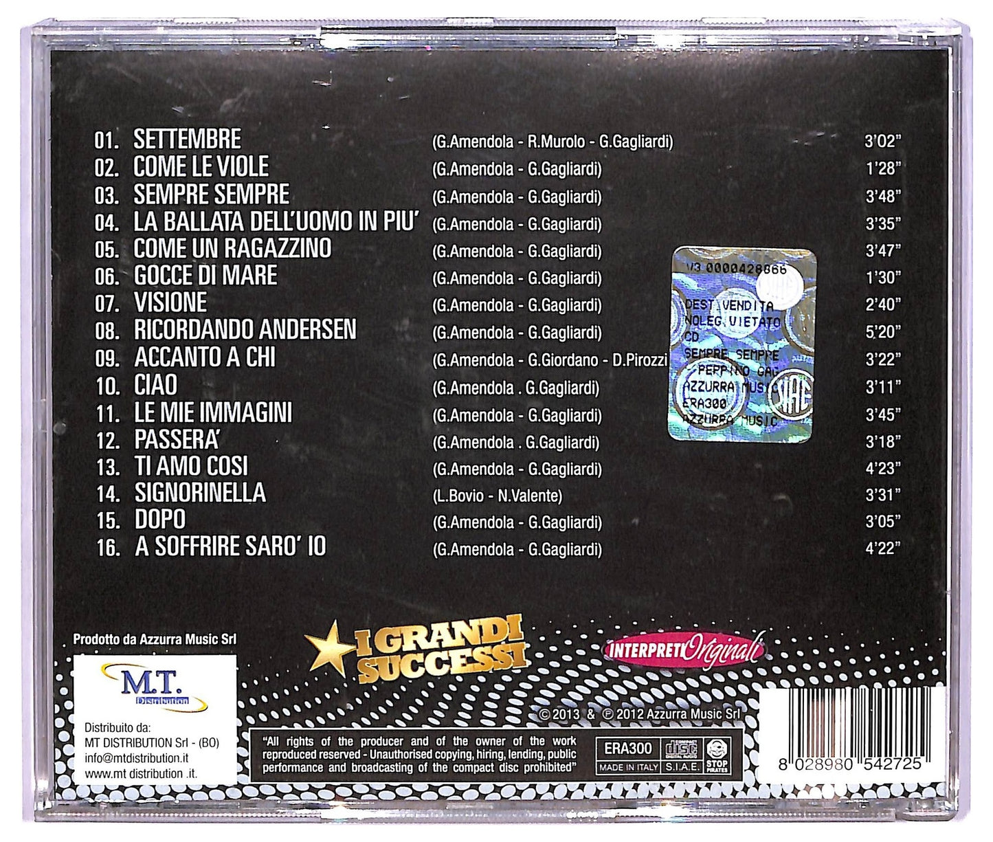 EBOND Peppino Gagliardini - sempre sempre CD CD067347