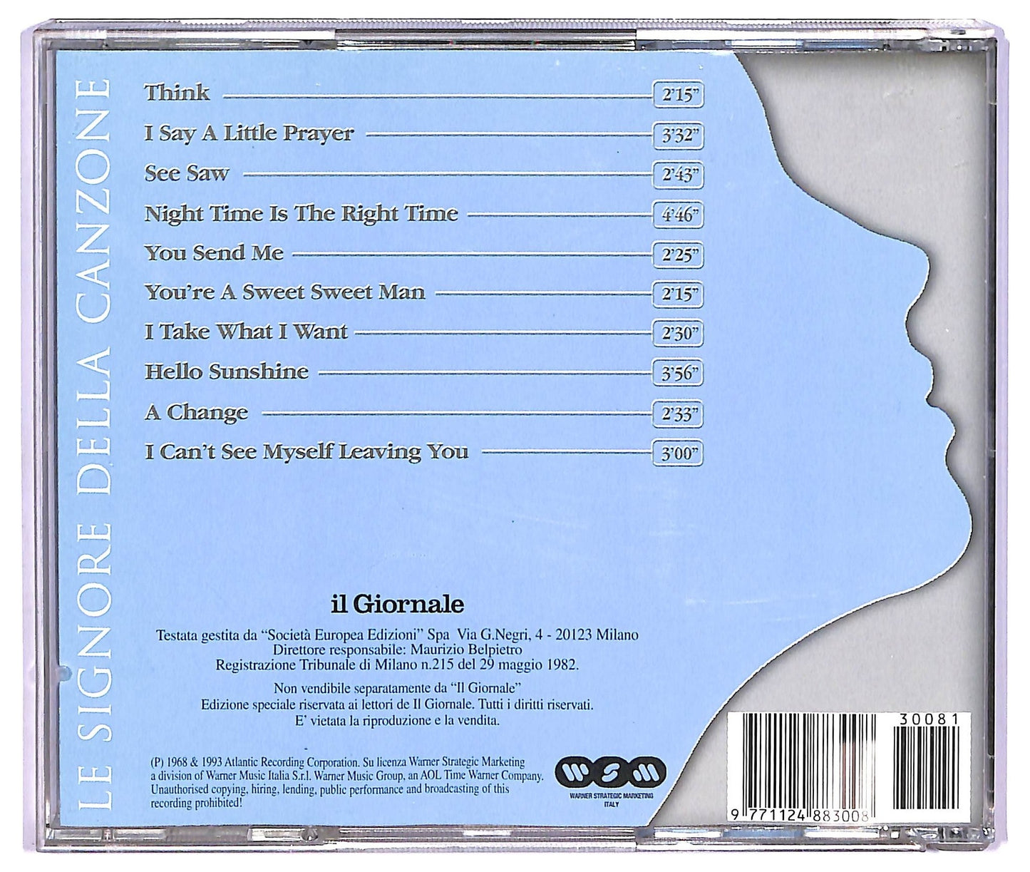 EBOND Aretha Franklin - Aretha Franklin Le signore della Canzone Vol.11 COMPILATION EDITORIALE JEWEL CASE CD CD067406