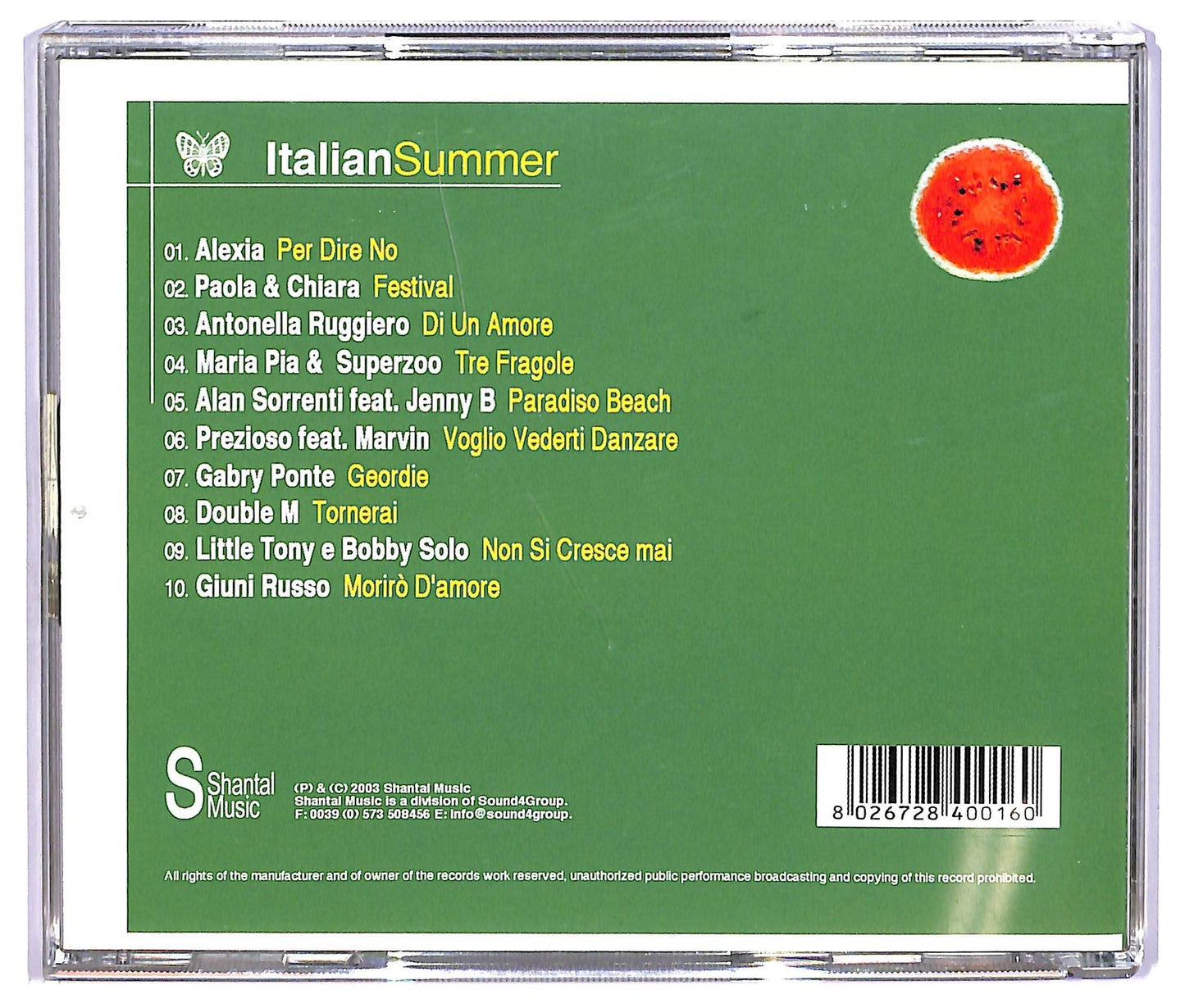 EBOND Various - Italian Summer COMPILATION JEWEL CASE CD CD067439