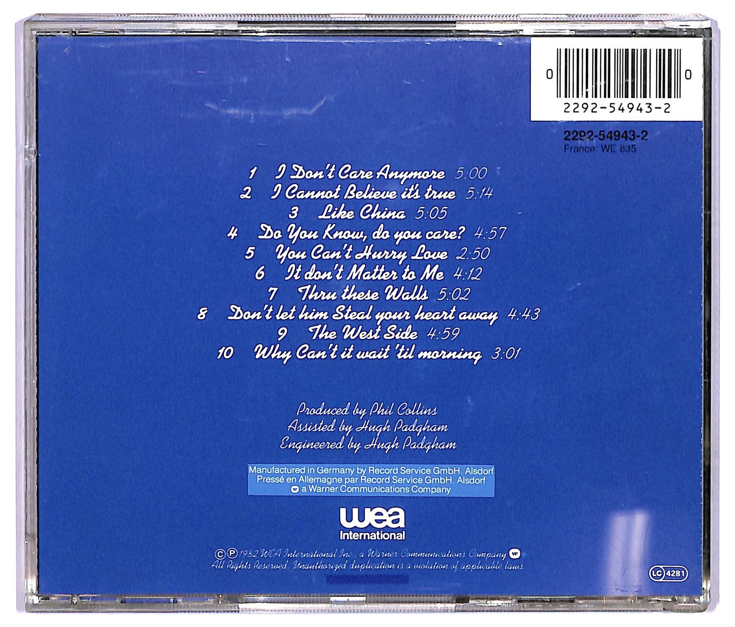 EBOND Phil Collins - Hello, I Must Be Going! ALBUM JEWEL CASE CD CD067542