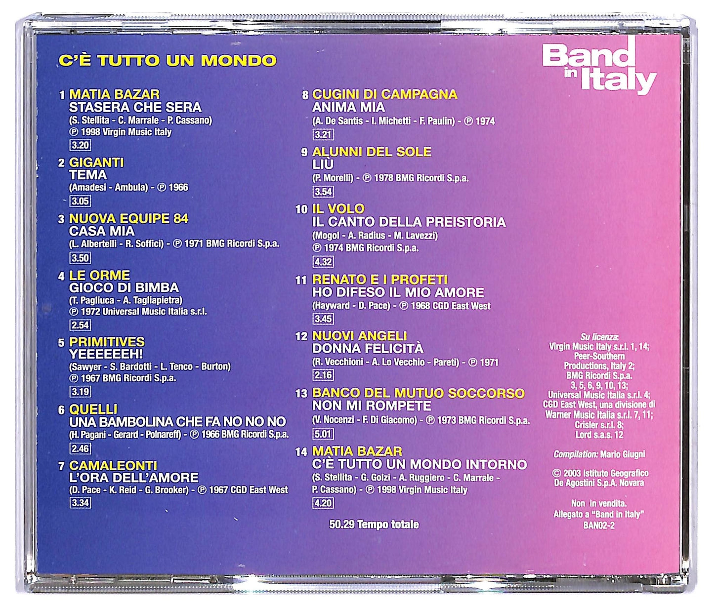 EBOND Various - C'E Tutto Un Mondo - Band in Italy COMPILATION EDITORIALE JEWEL CASE CD CD067605