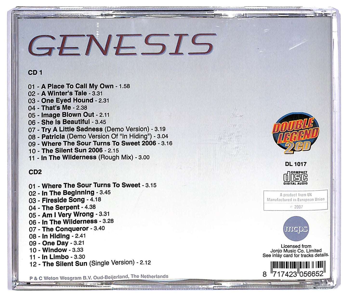 EBOND Genesis - Genesis ALBUM JEWEL CASE CD CD067622