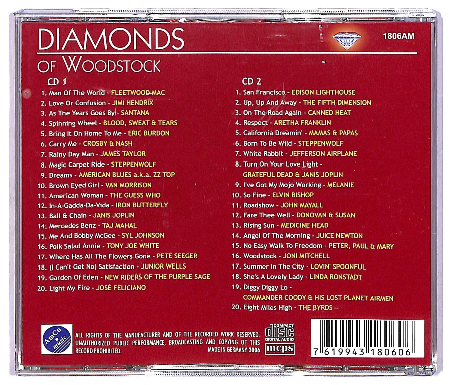 EBOND Various - Diamonds Of Woodstock COMPILATION JEWEL CASE CD CD067803