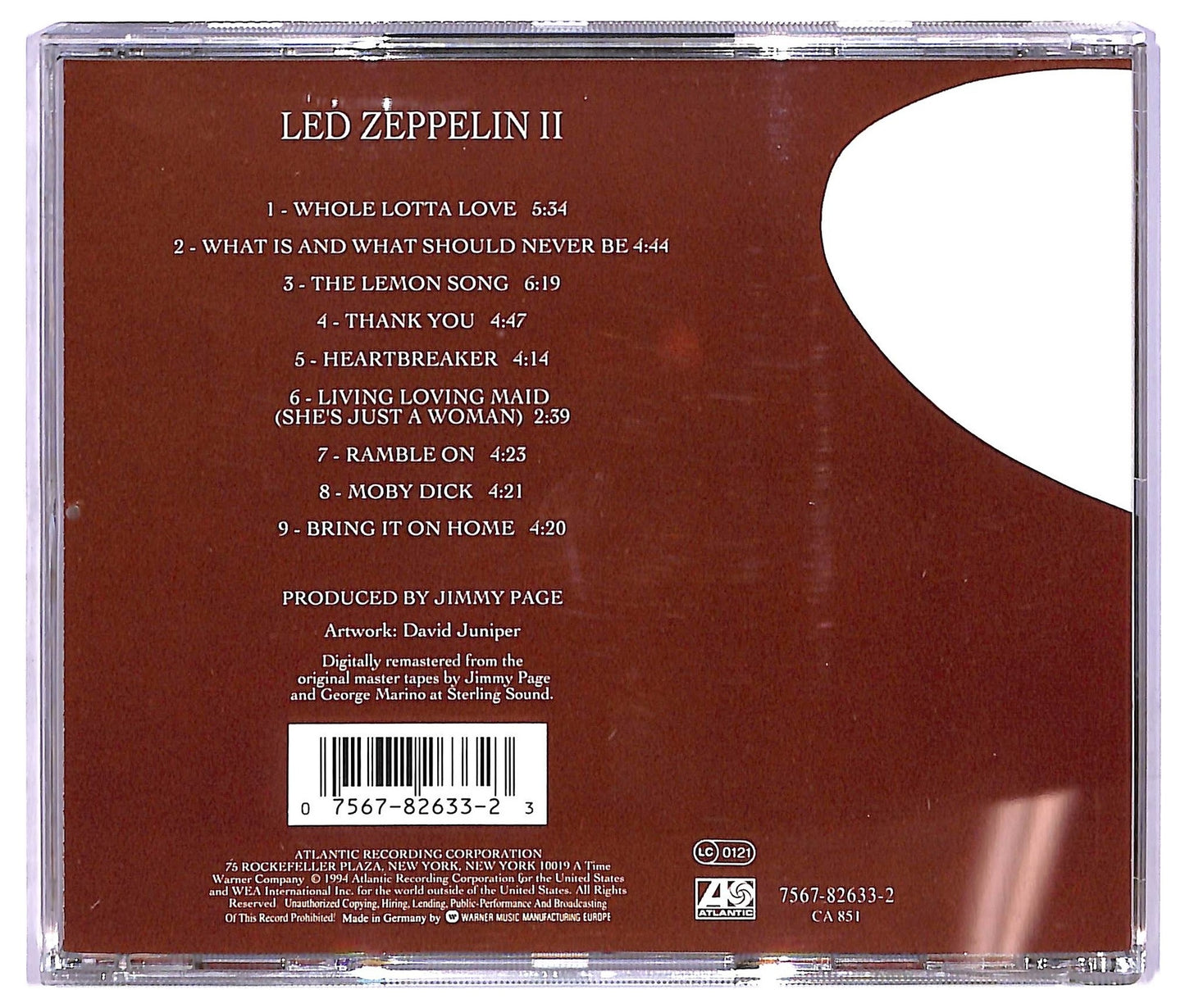 EBOND Led Zeppelin - Led Zeppelin II ALBUM JEWEL CASE CD CD067845