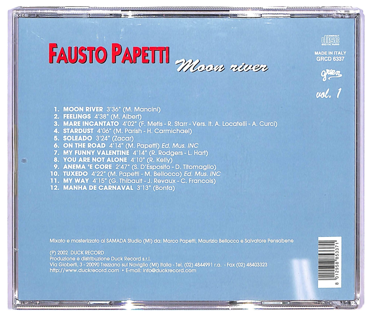 EBOND Fausto Papetti - Moon River - Vol. 1 ALBUM JEWEL CASE CD CD067847