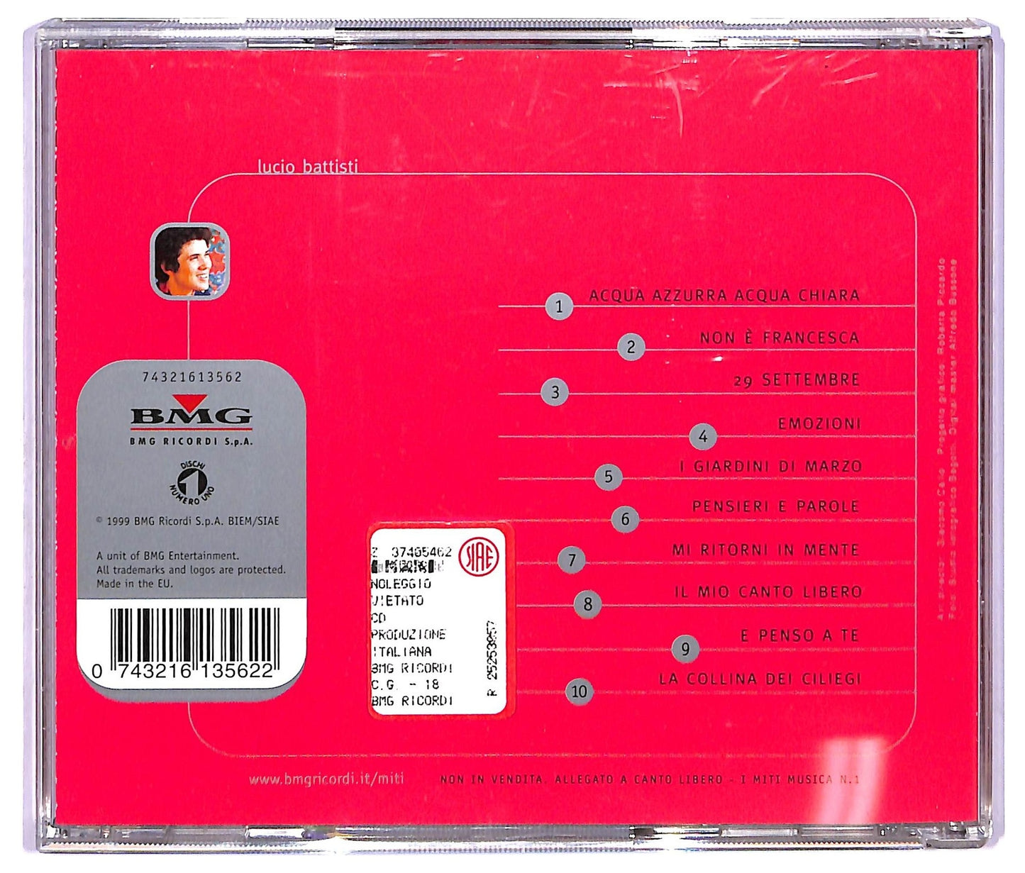 EBOND Lucio Battisti - Lucio Battisti vol.1 COMPILATION EDITORIALE JEWEL CASE CD CD067848