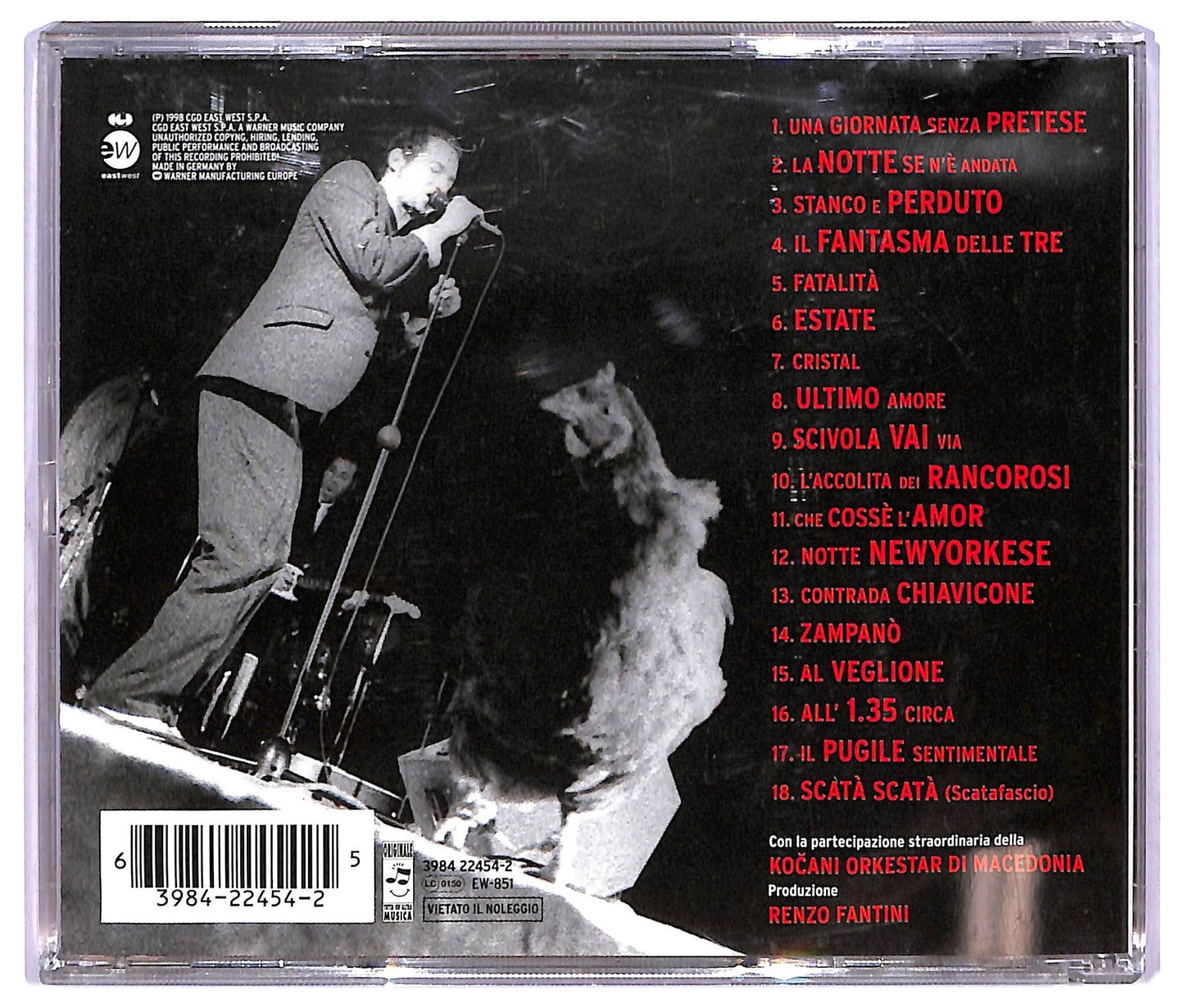 EBOND Vinicio Capossela - Live In Volvo ALBUM JEWEL CASE CD CD067853