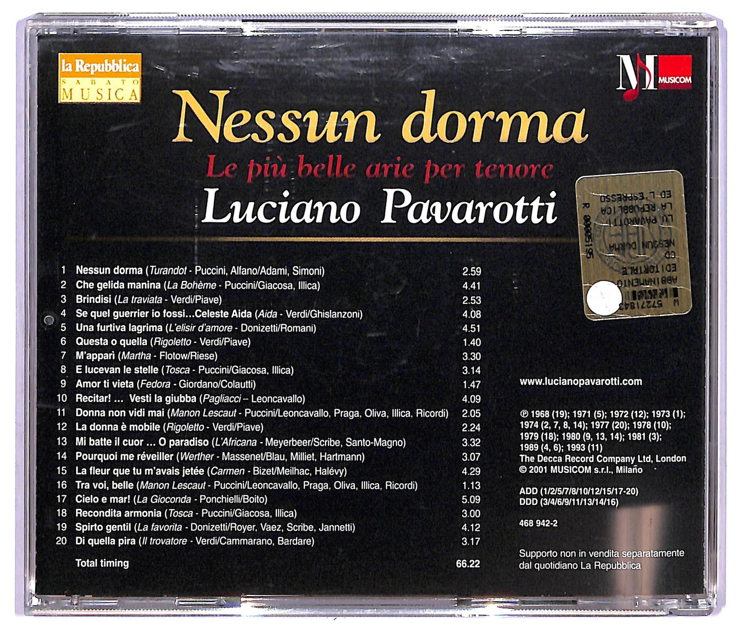 EBOND Luciano Pavarotti - Nessun Dorma CD CD067923