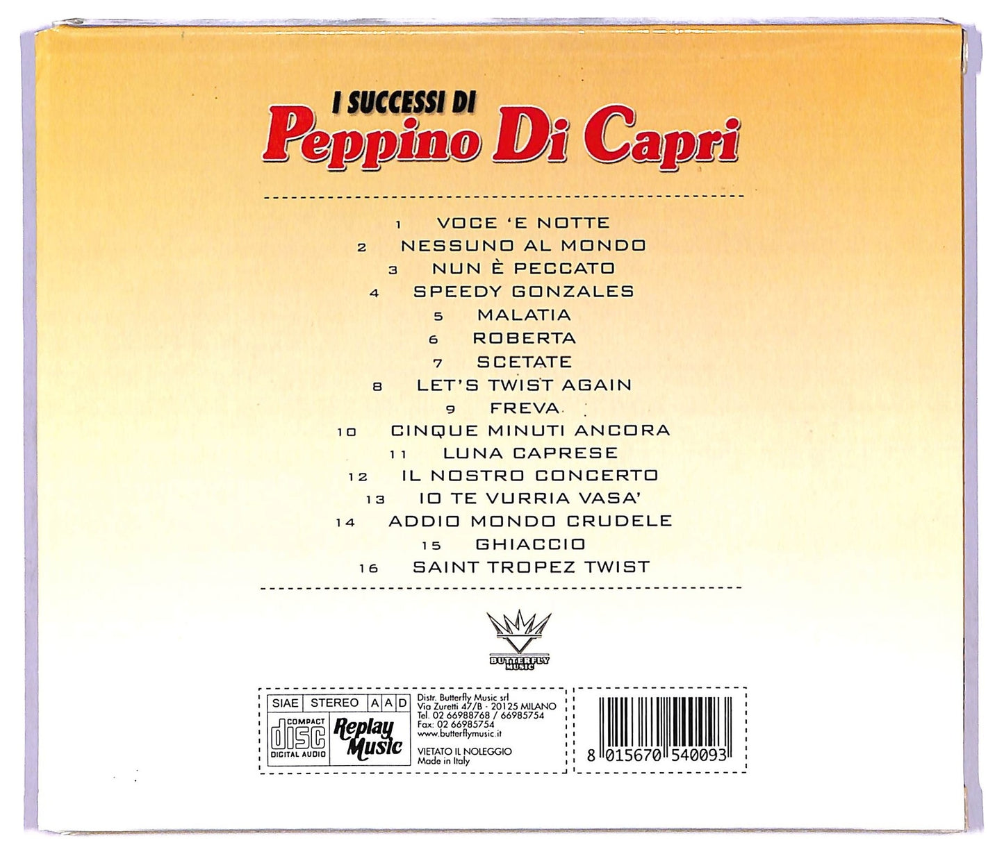 EBOND Peppino di Capri - i successi di Peppino di Capri CD CD067927