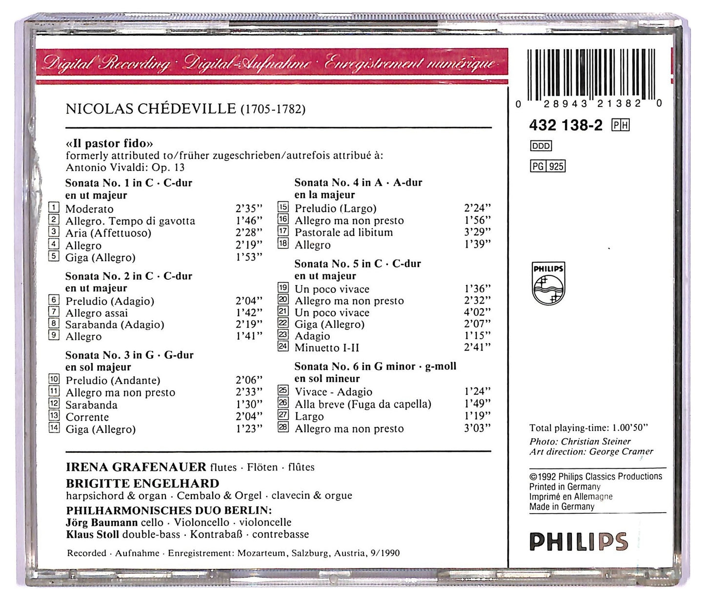 EBOND Nicolas Chedeville , Irena Grafenauer - Il Pastor Fido CD CD068419