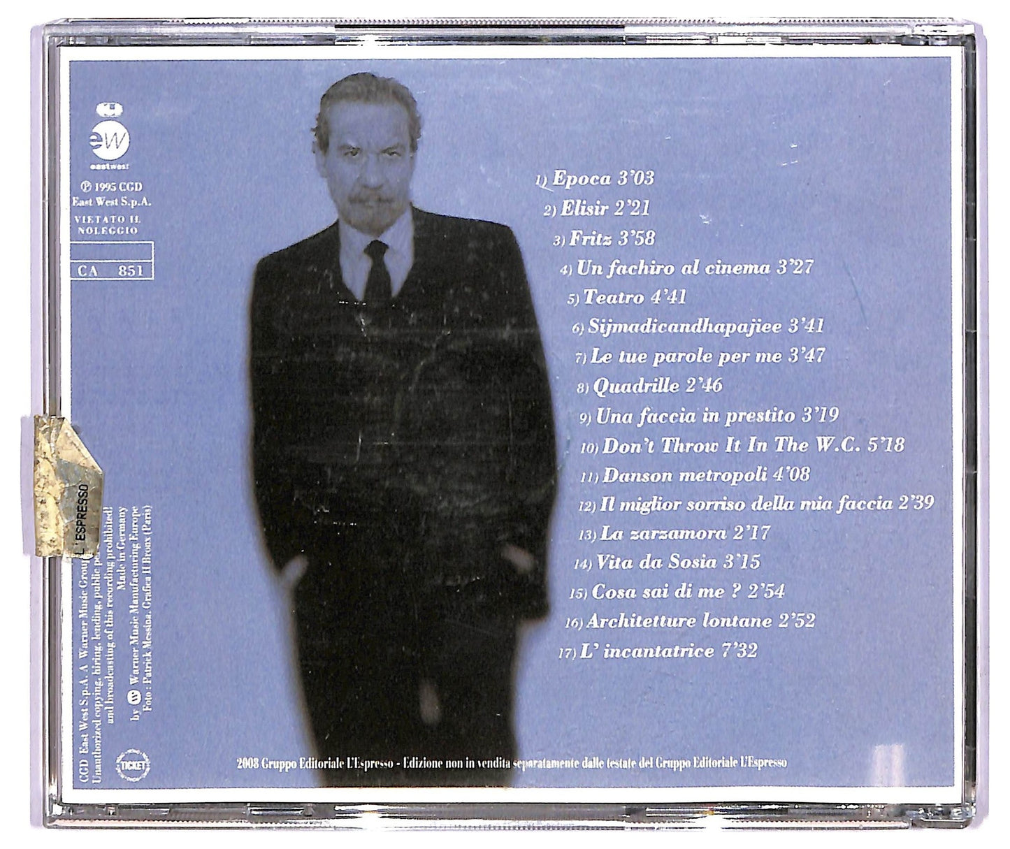 EBOND Paolo Conte - Una Faccia In Prestito CD CD068426