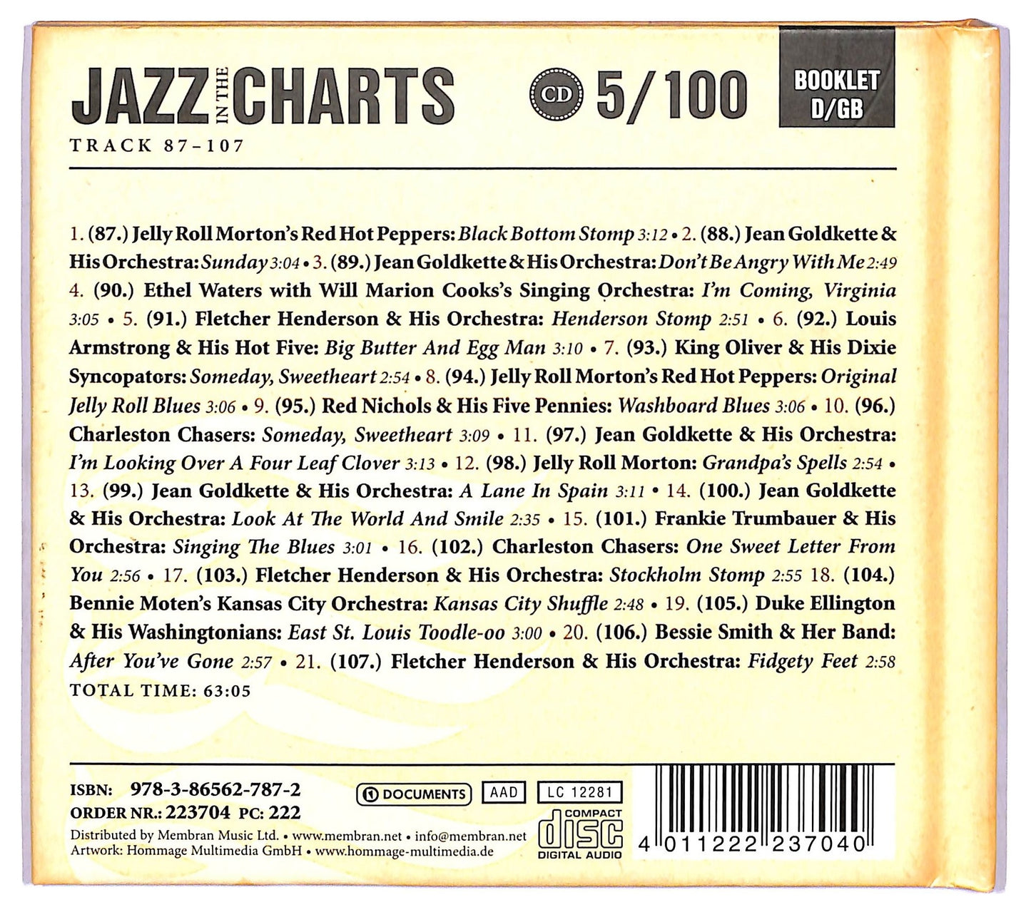 EBOND Various - Jazz In The Charts 5/100 Track 87-107 CD CD068449