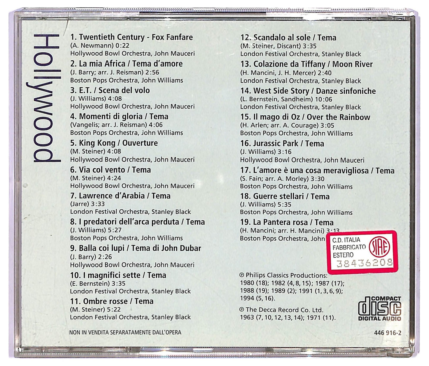 EBOND Various - Cinema Hollywood & Musica CD CD068540