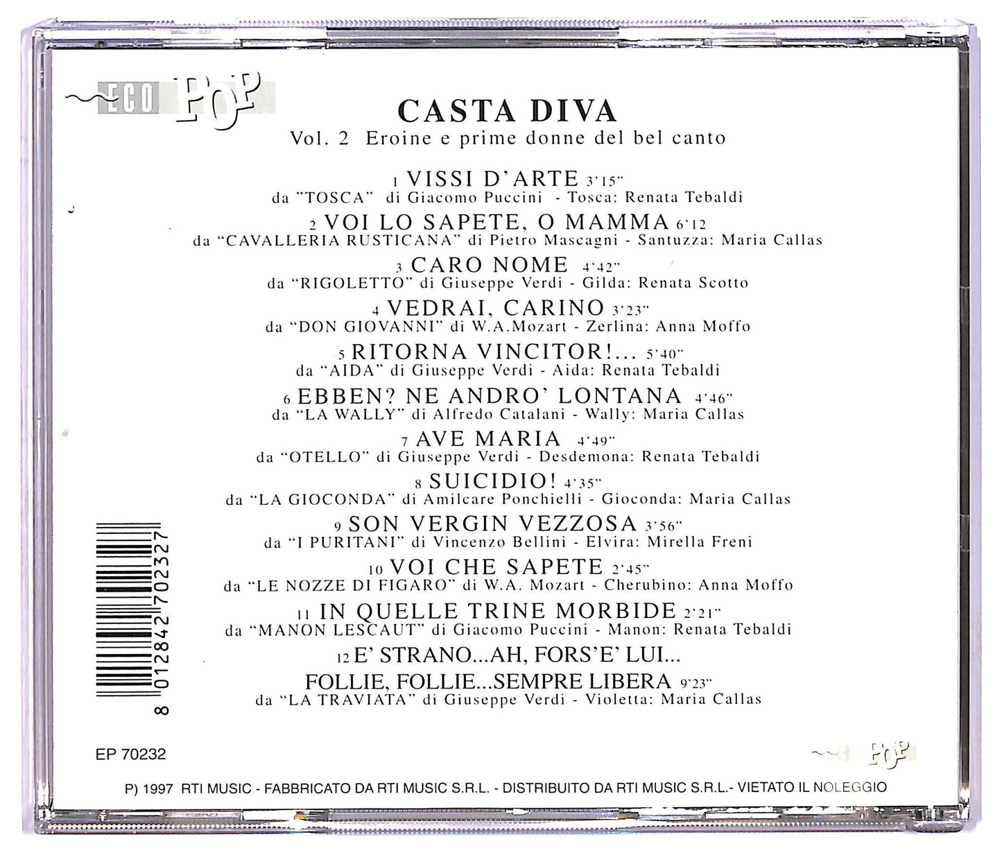 EBOND Various - Casta Diva... (Eroine E Prime Donne Del Belcanto Vol. 2) CD CD068551