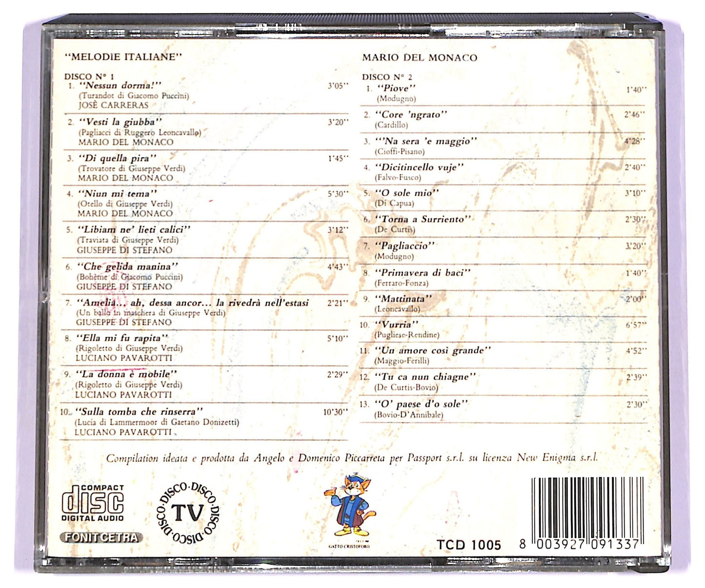 EBOND Jose Carreras - Melodie Italiane CD CD068807