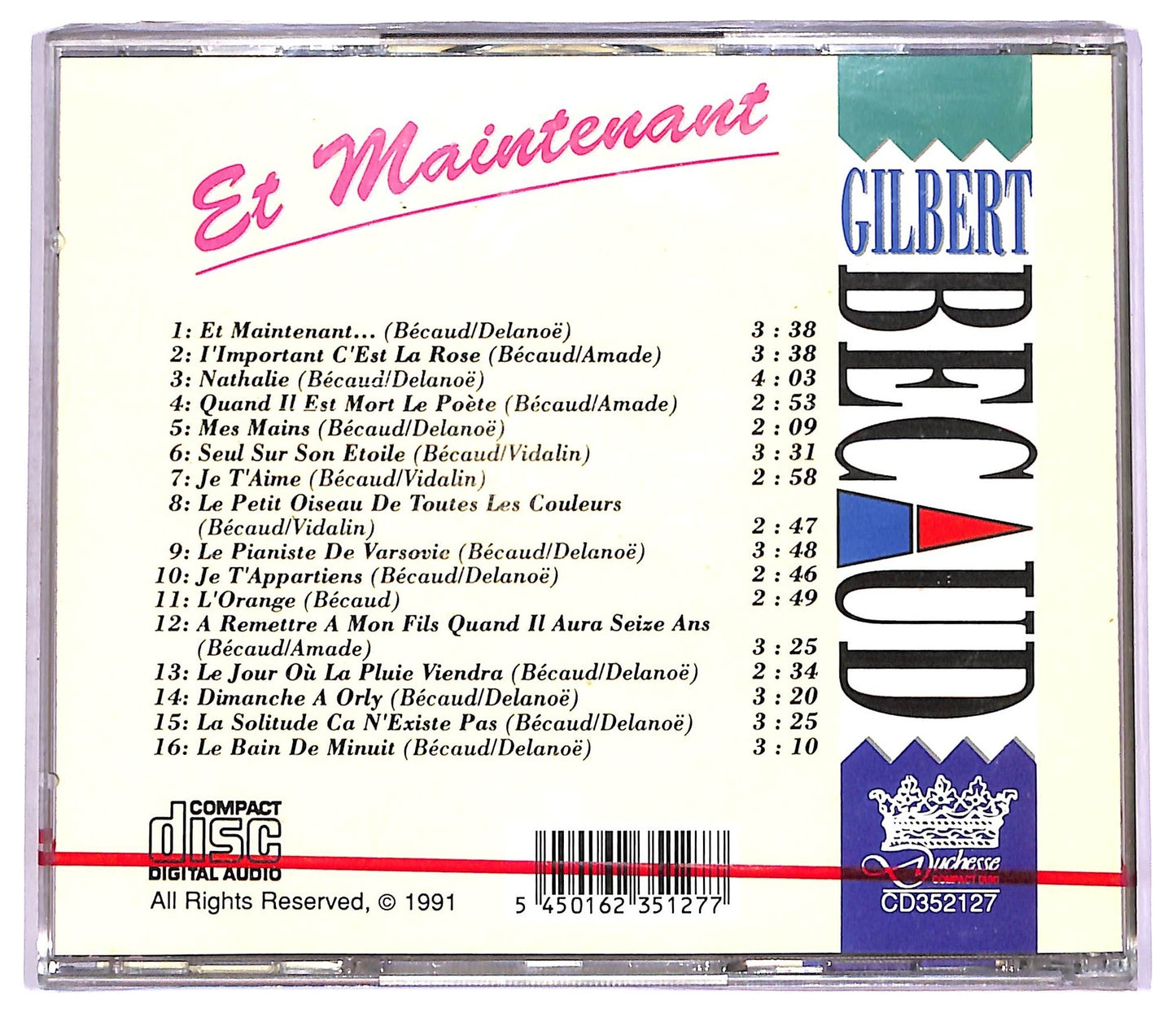 EBOND Gilbert Becaud - Et Maintenant CD CD068819