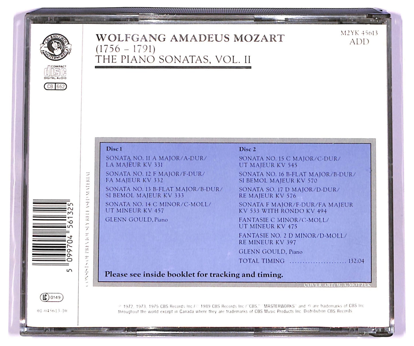 EBOND Mozart - Glenn Gould - The Piano Sonatas, Vol. II CD CD068905