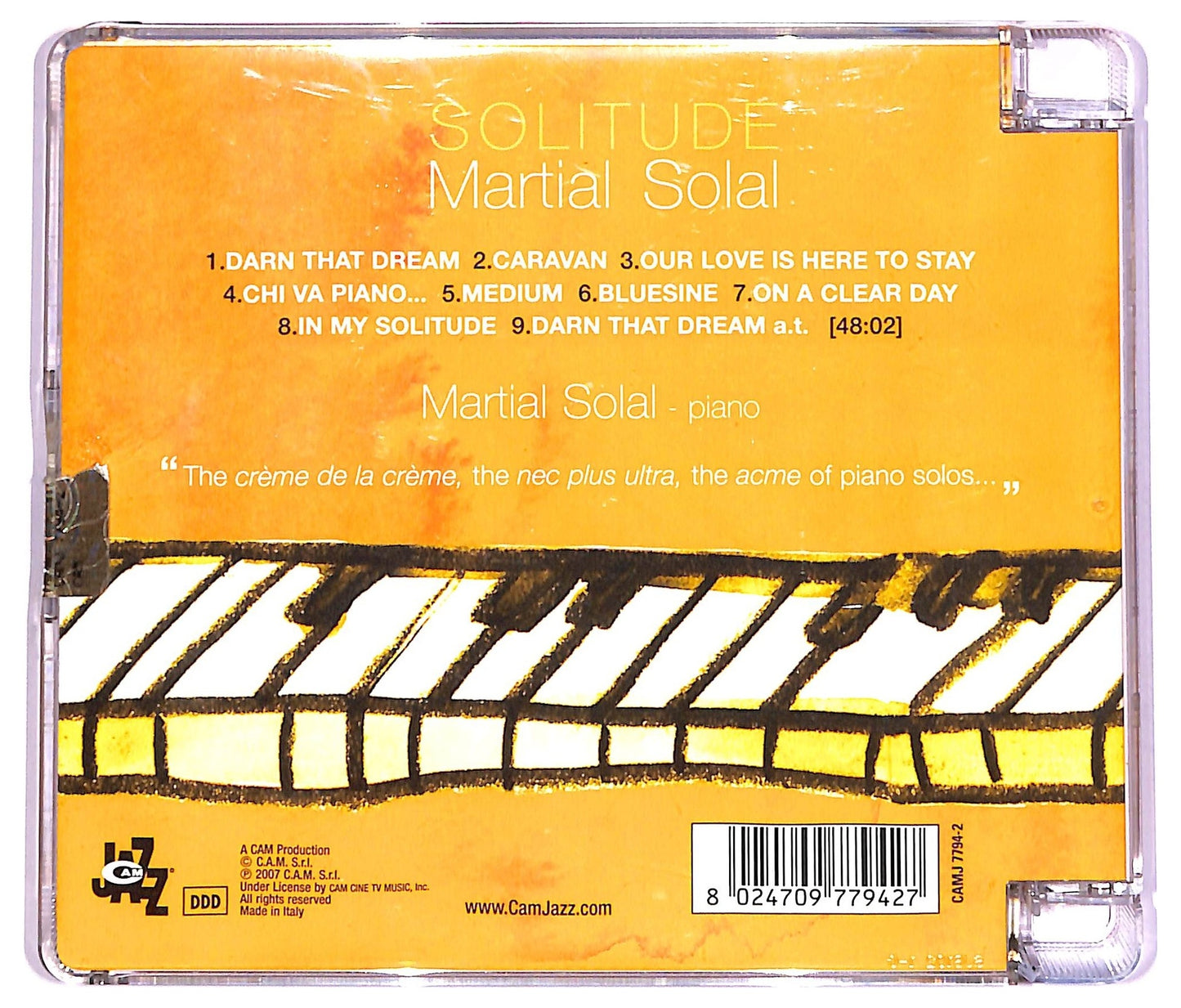 EBOND Martial Solal - Solitude CD CD068914